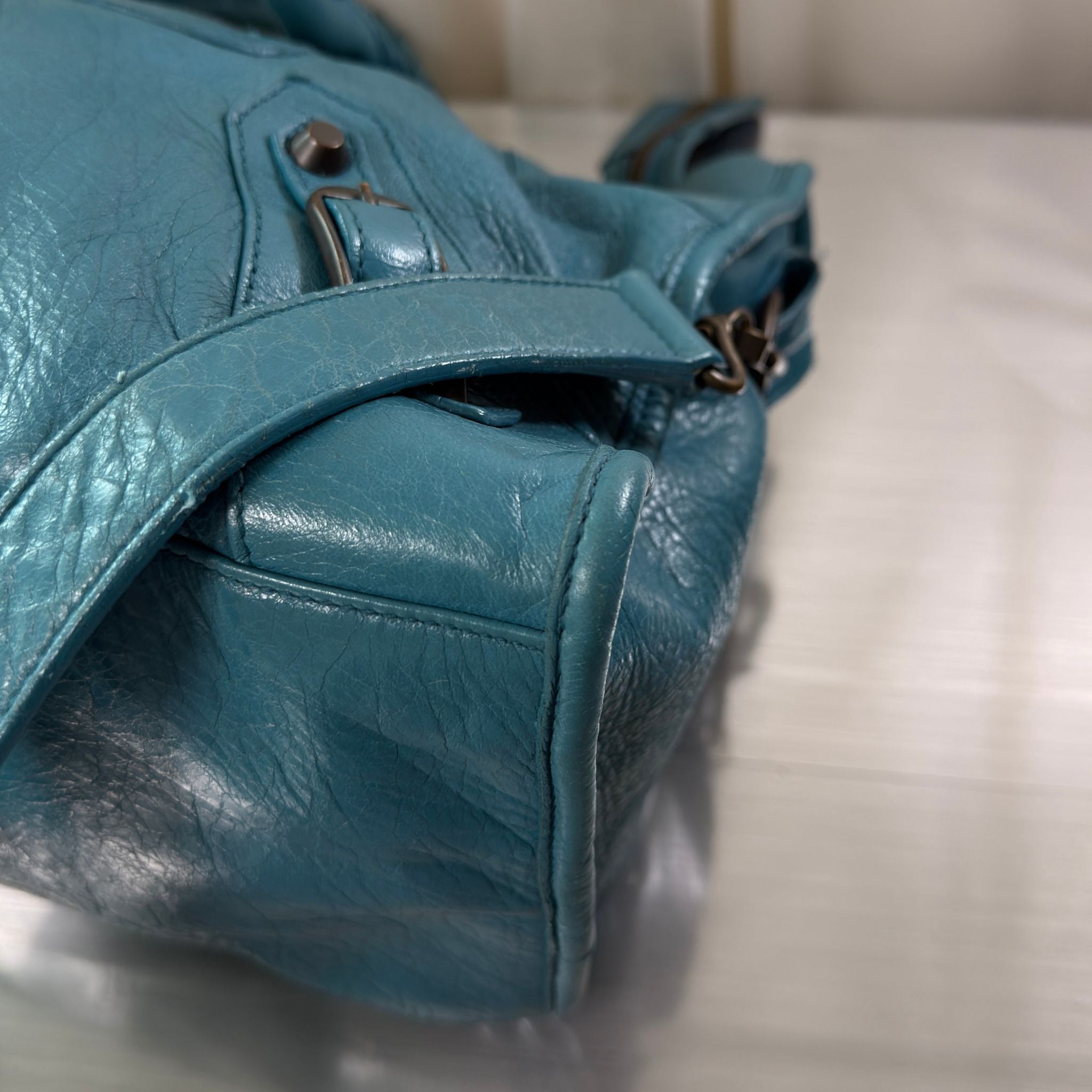 Balenciaga Teal Part Time Bag
