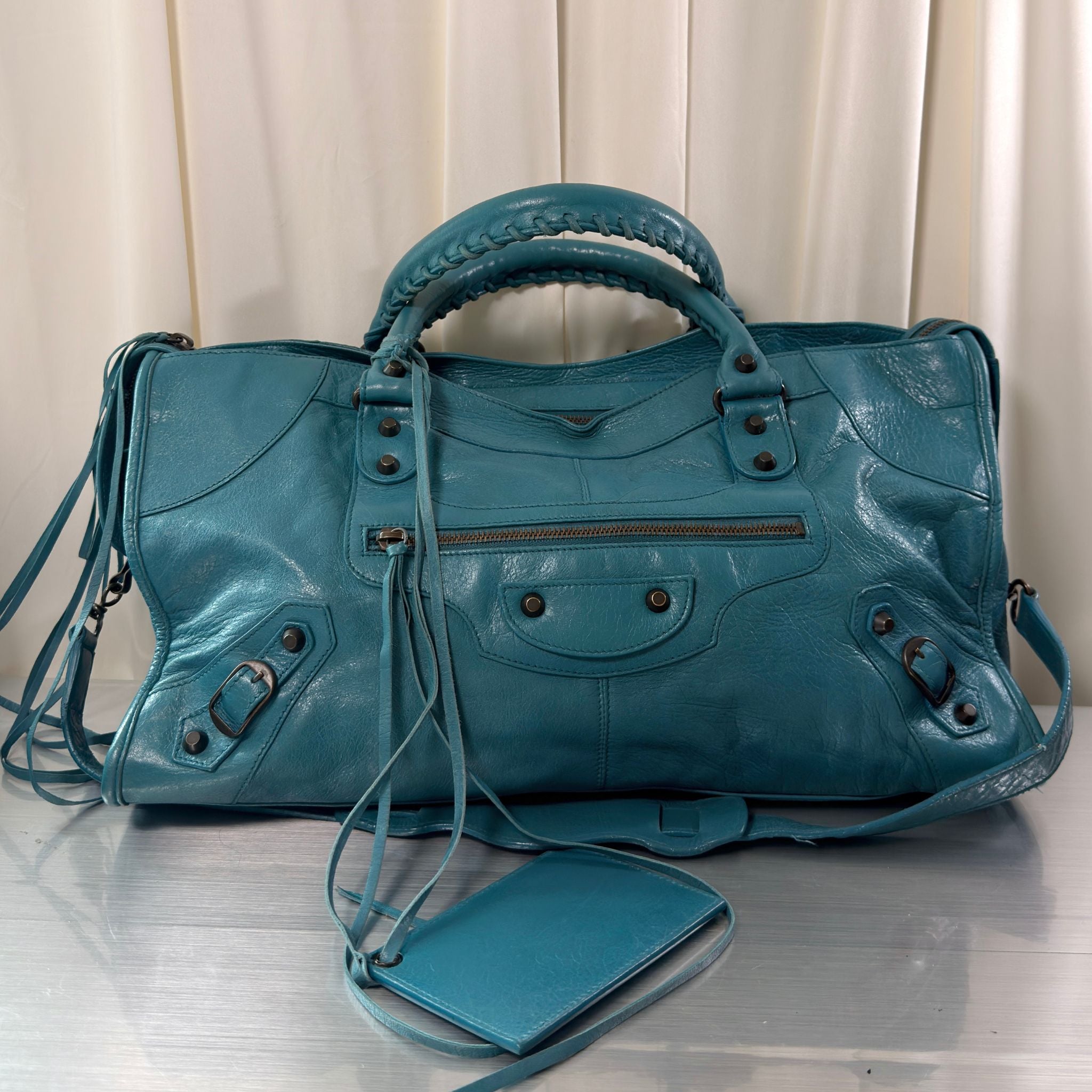 Balenciaga Teal Part Time Bag
