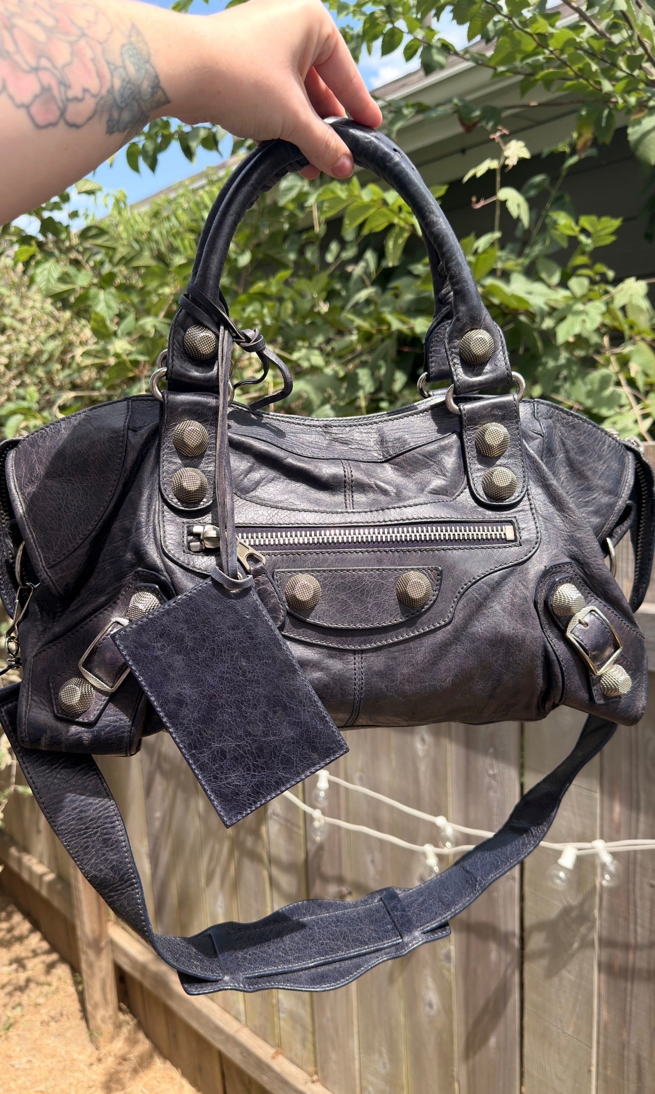 Balenciaga dark purple part time