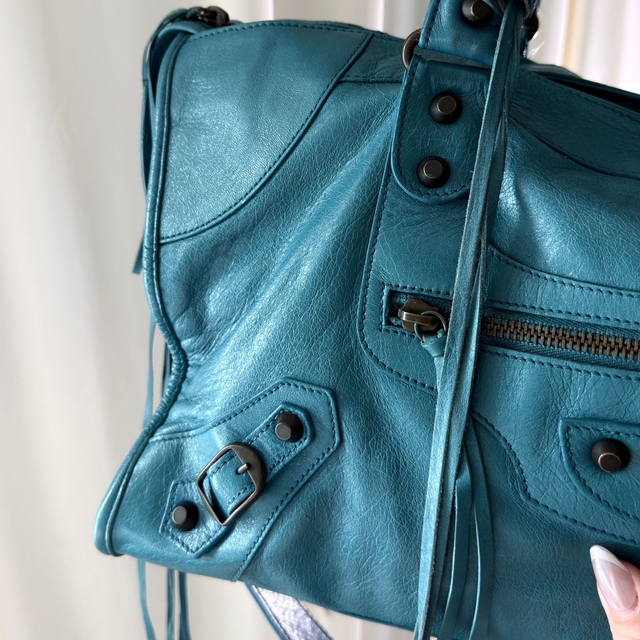 Balenciaga Teal Part Time Bag
