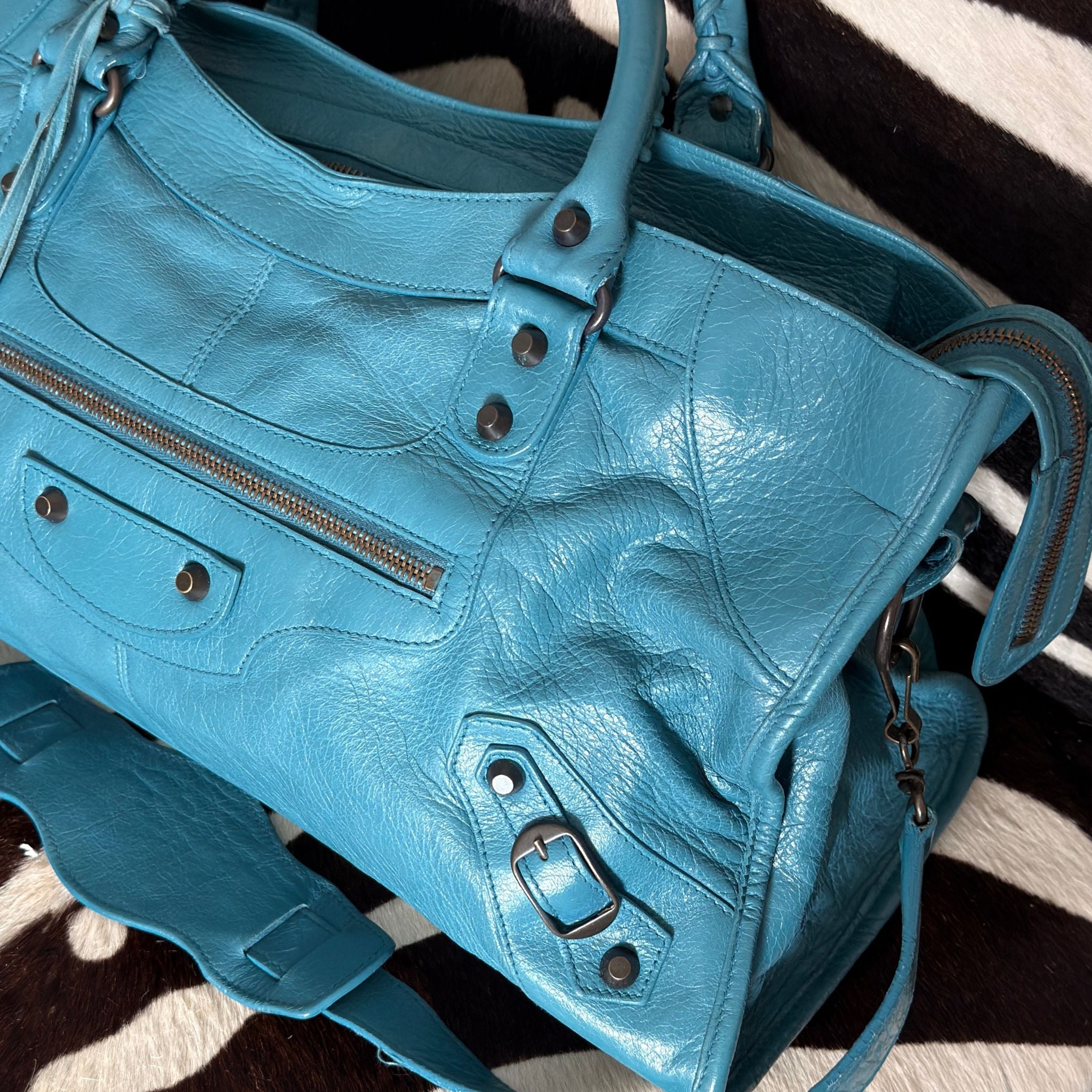 Balenciaga Teal Part Time Bag