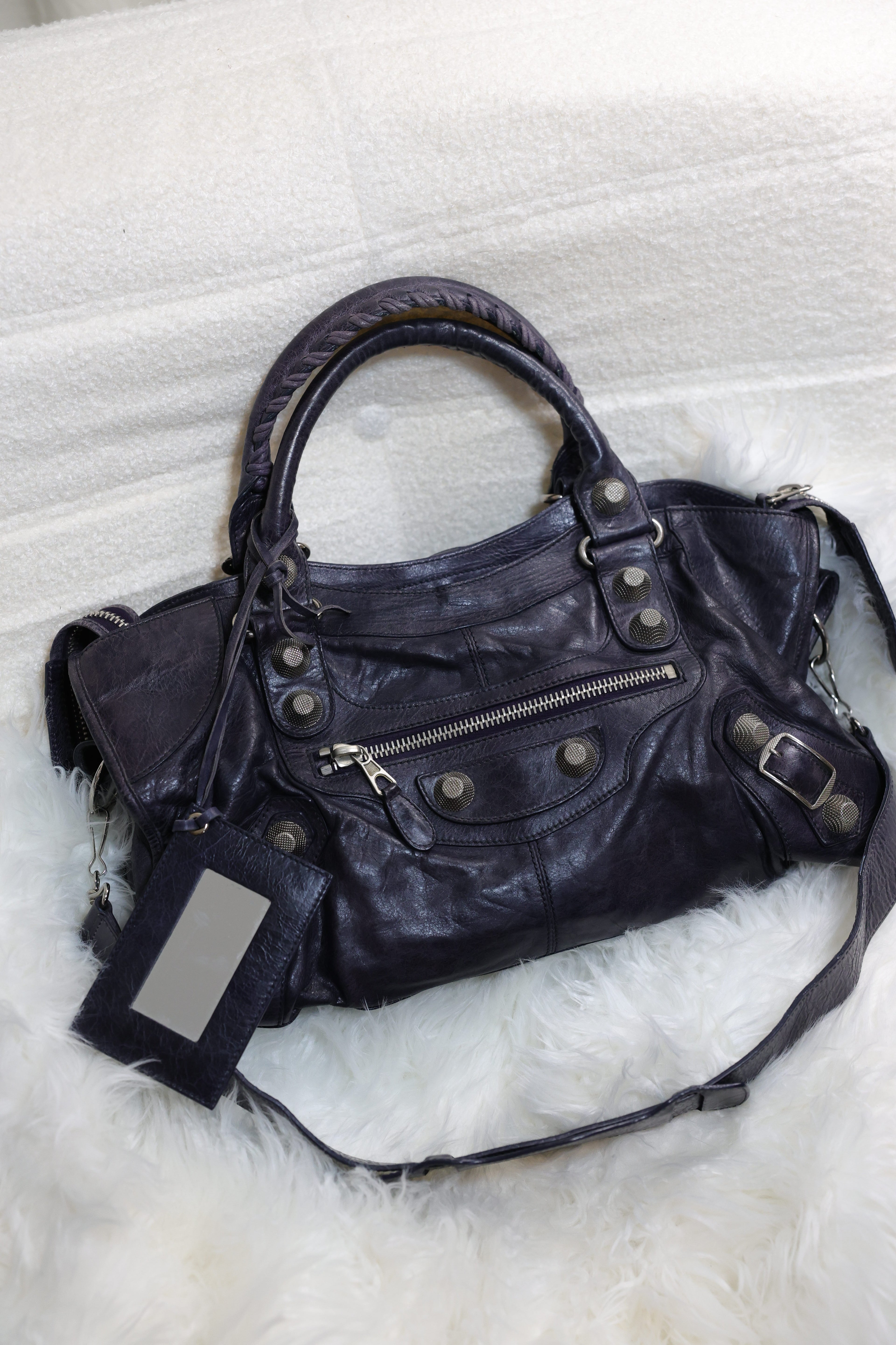 Balenciaga dark purple part time