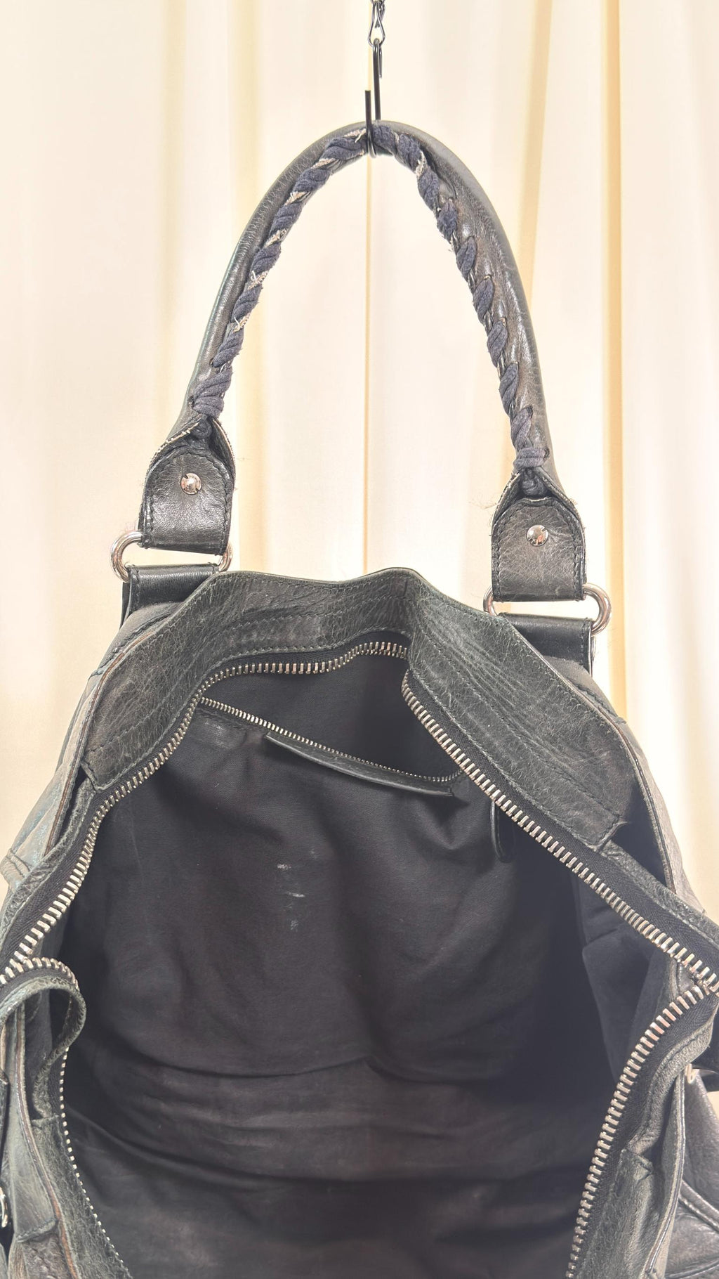 Balenciaga Black W/ Silver Part Time Bag