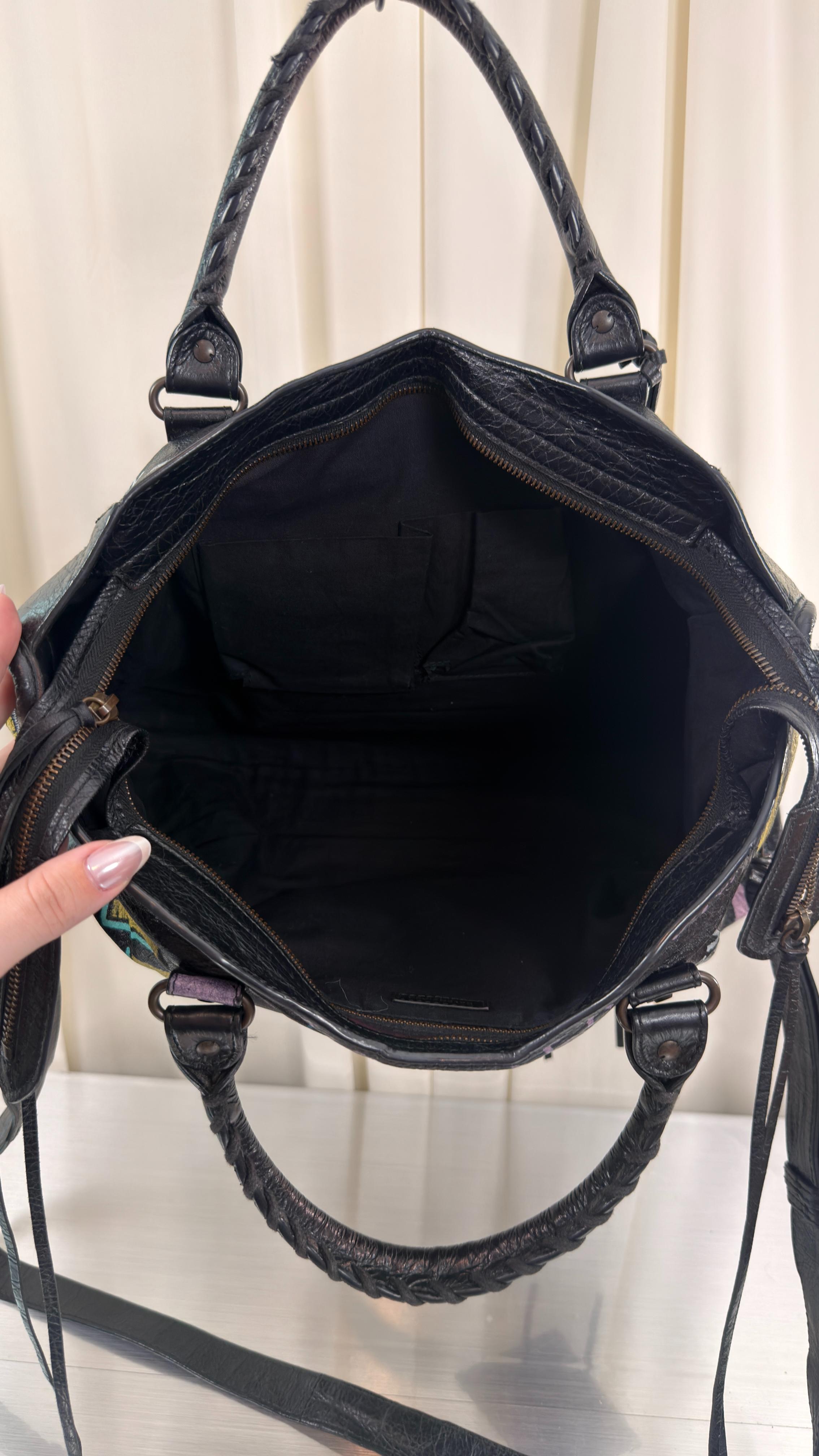 Balenciaga Graffiti Blue, Pink City Bag