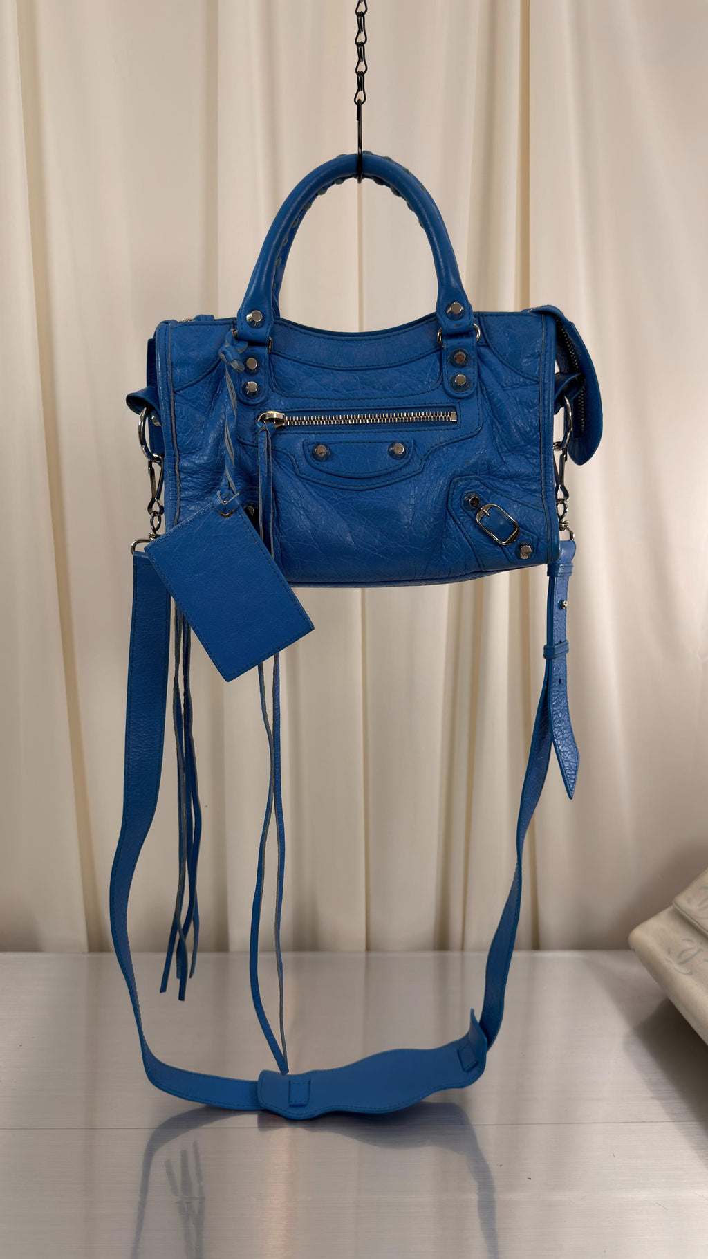 Balenciaga Blue Mini City Bag