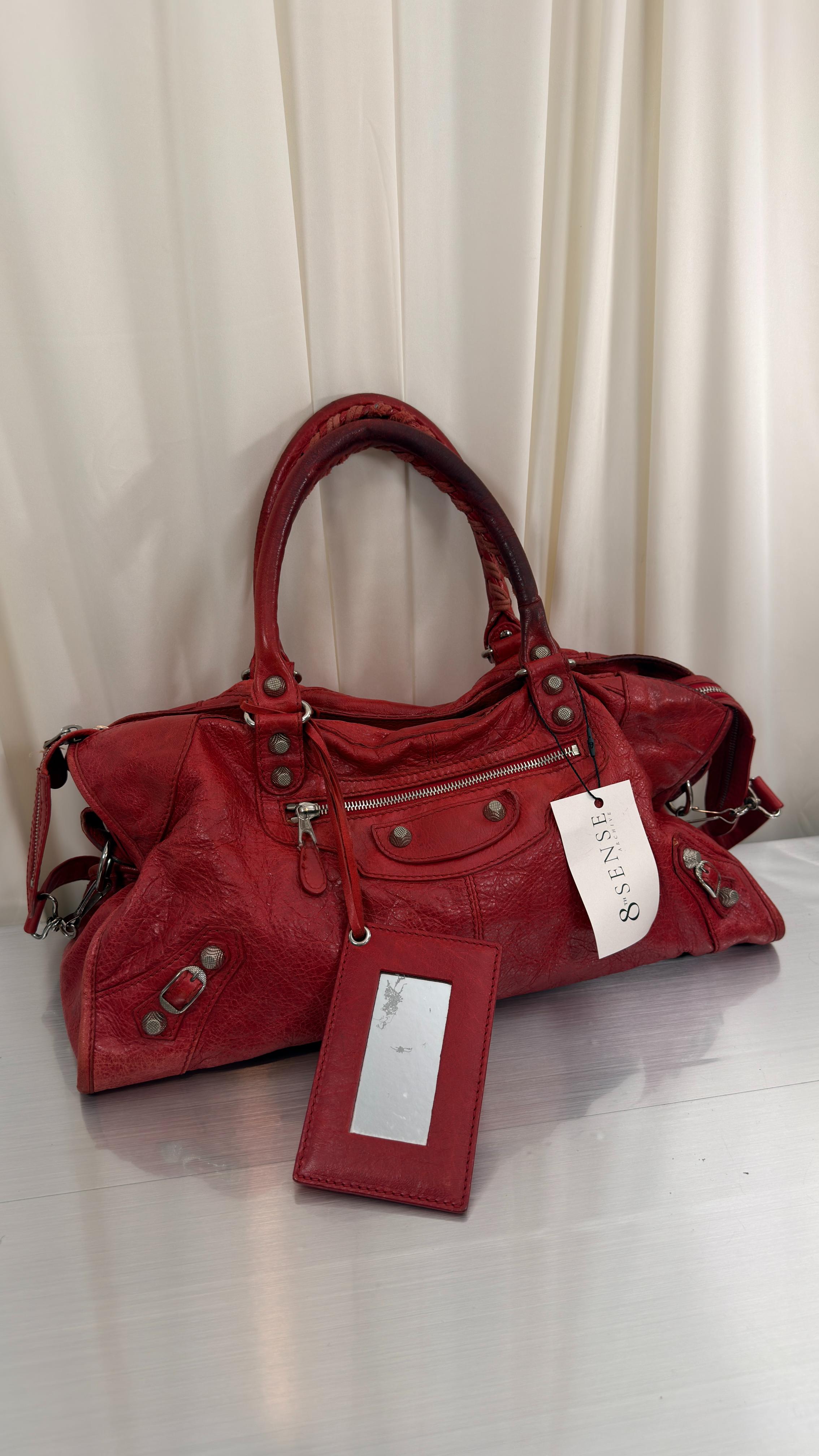 Balenciaga Red Part Time Bag