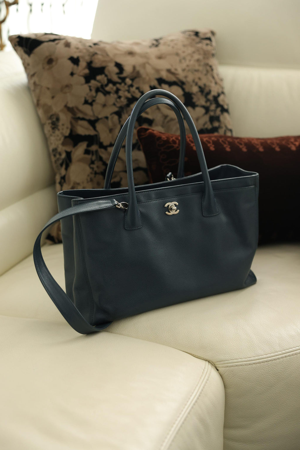 Chanel Navy Blue Cerf Tote
