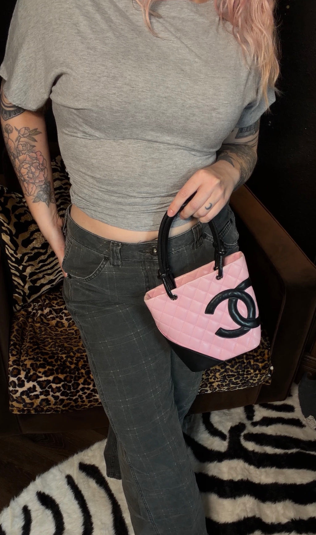 Chanel Cambon Mini Pink Tote *RARE*
