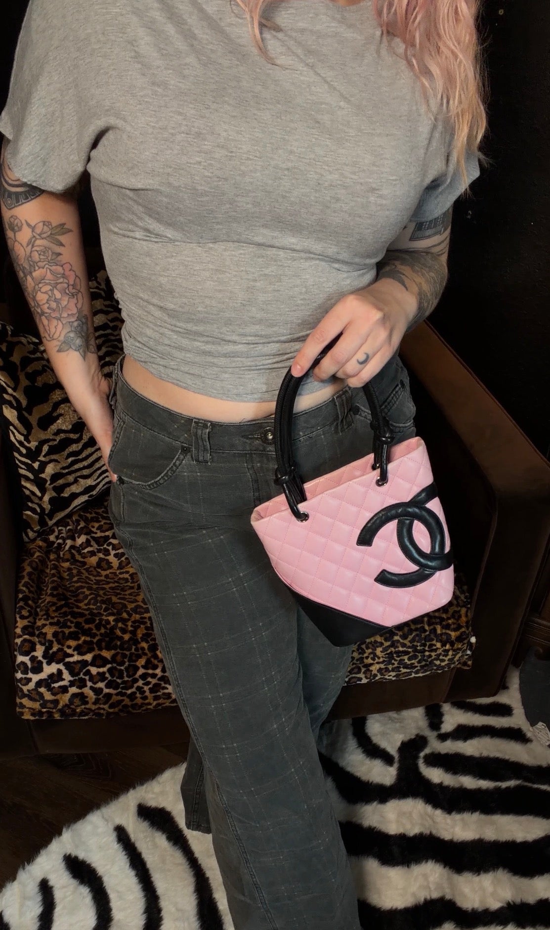 Chanel Cambon Mini Pink Tote *RARE*