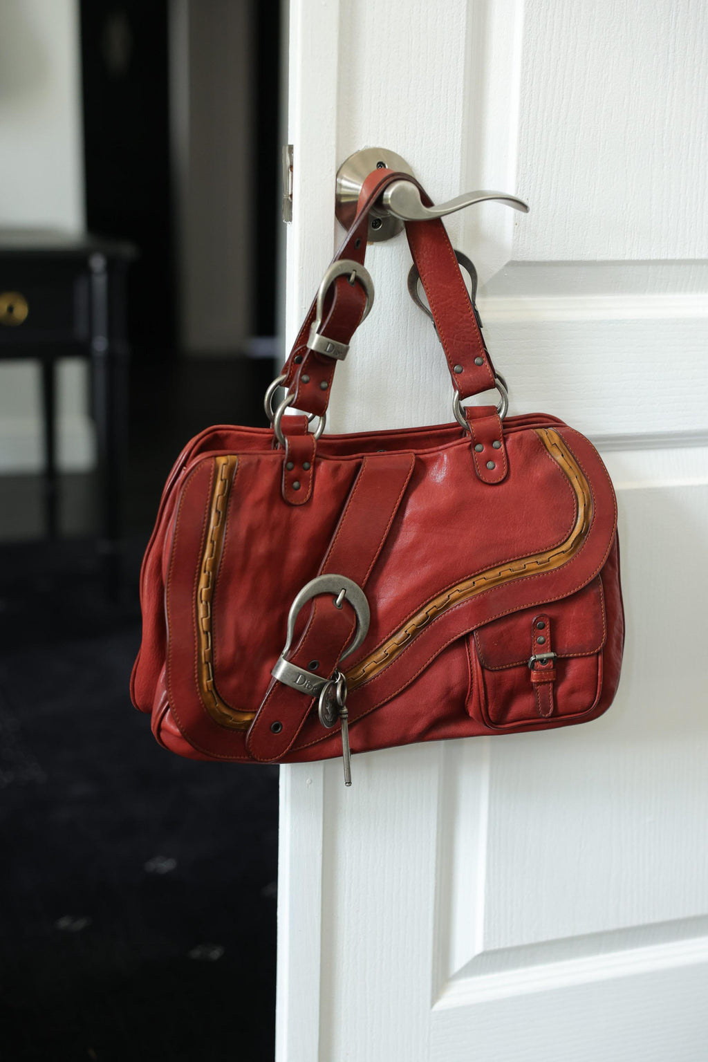 Dior Red Gaucho Bag