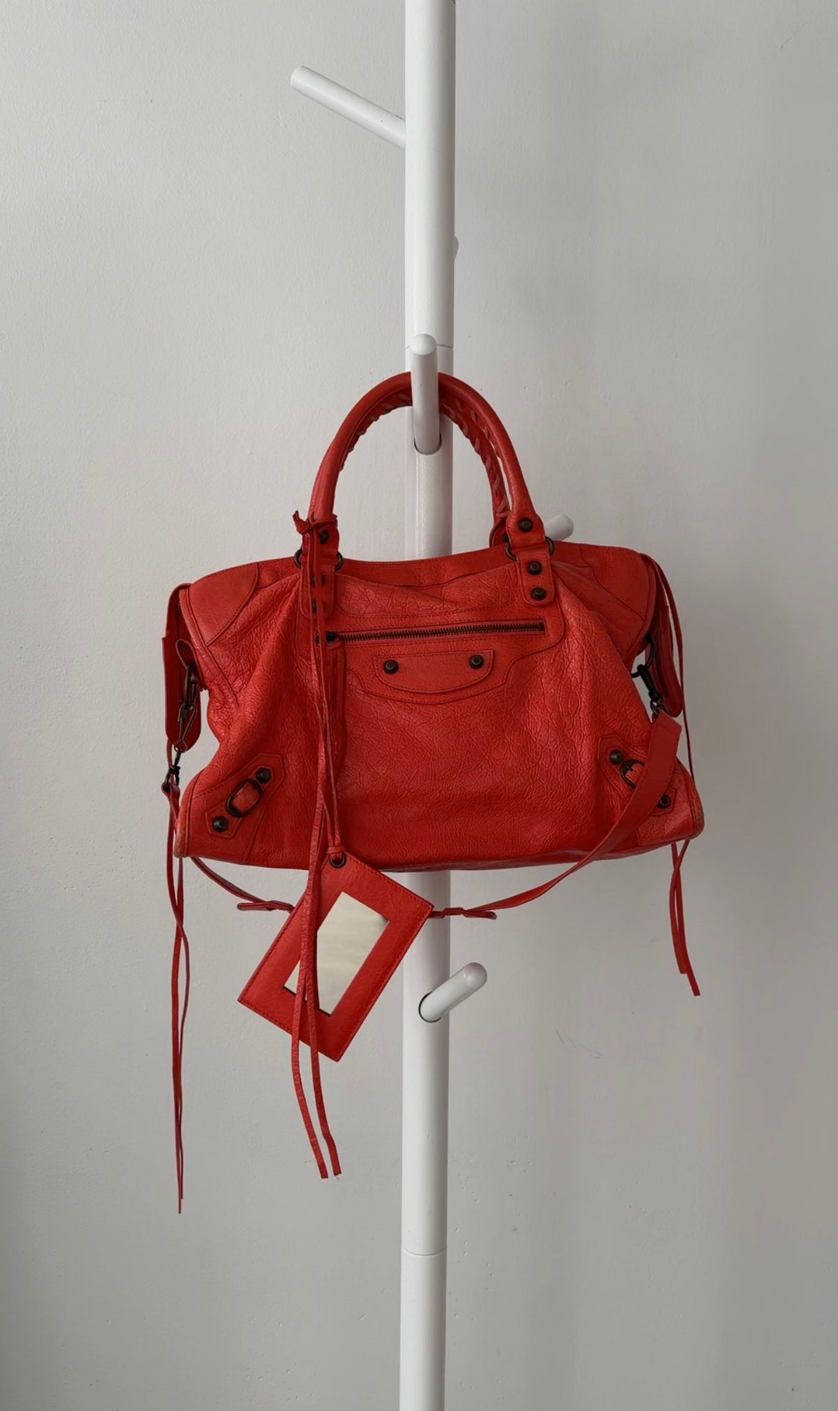 Balenciaga 2013 Red-Orange Medium City