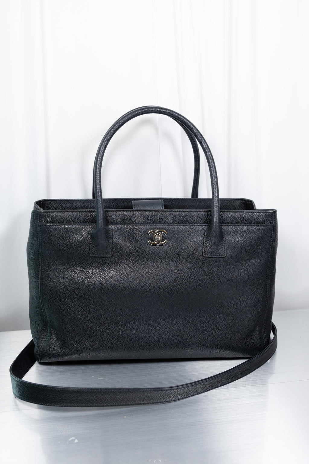 Chanel Dark Gray Cerf Tote