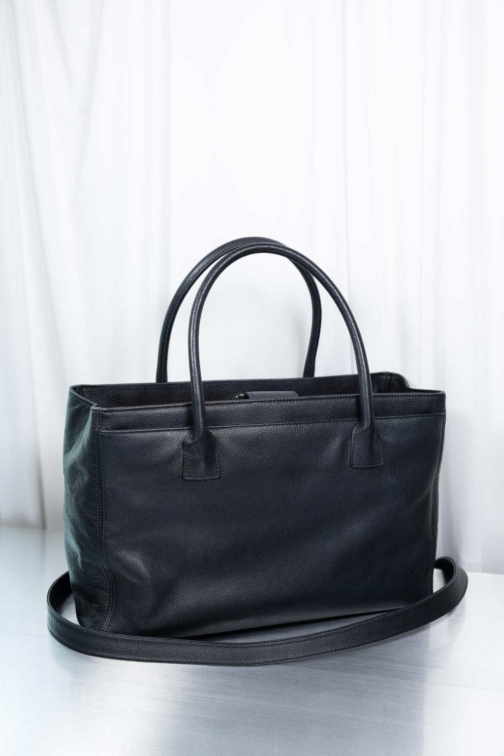 Chanel Dark Gray Cerf Tote