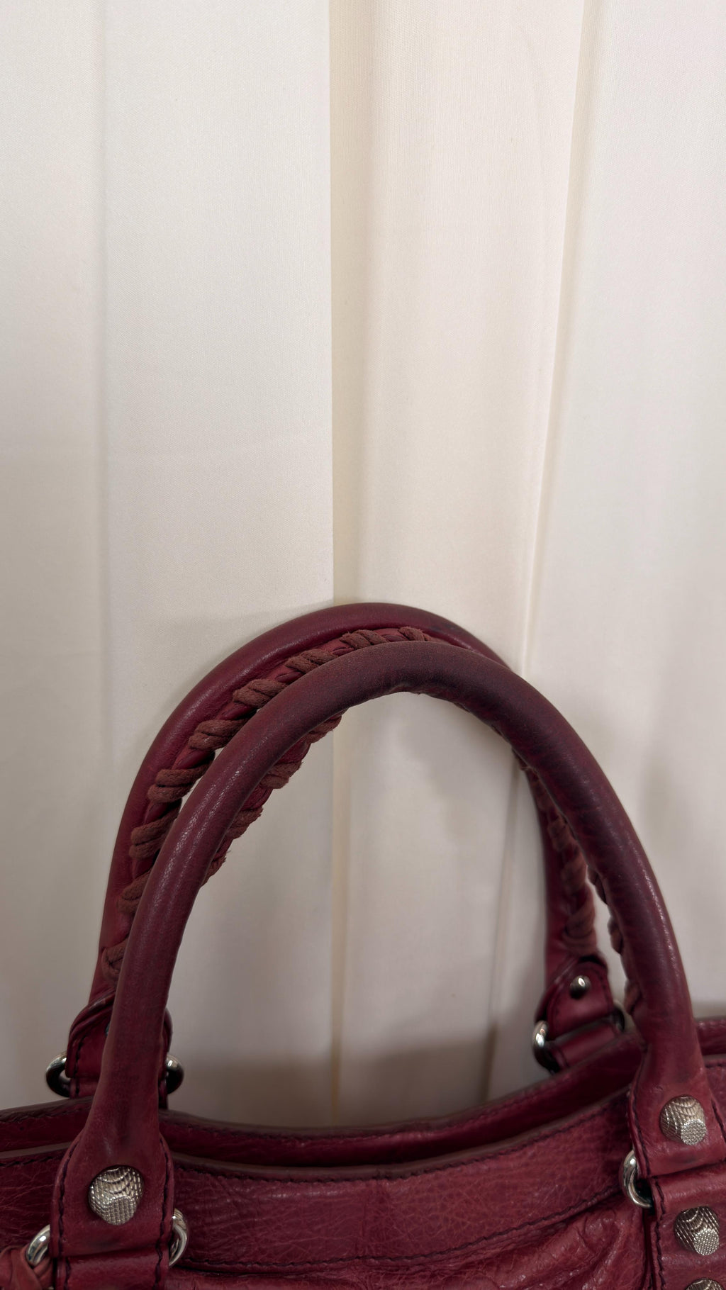 Balenciaga Burgundy City Bag