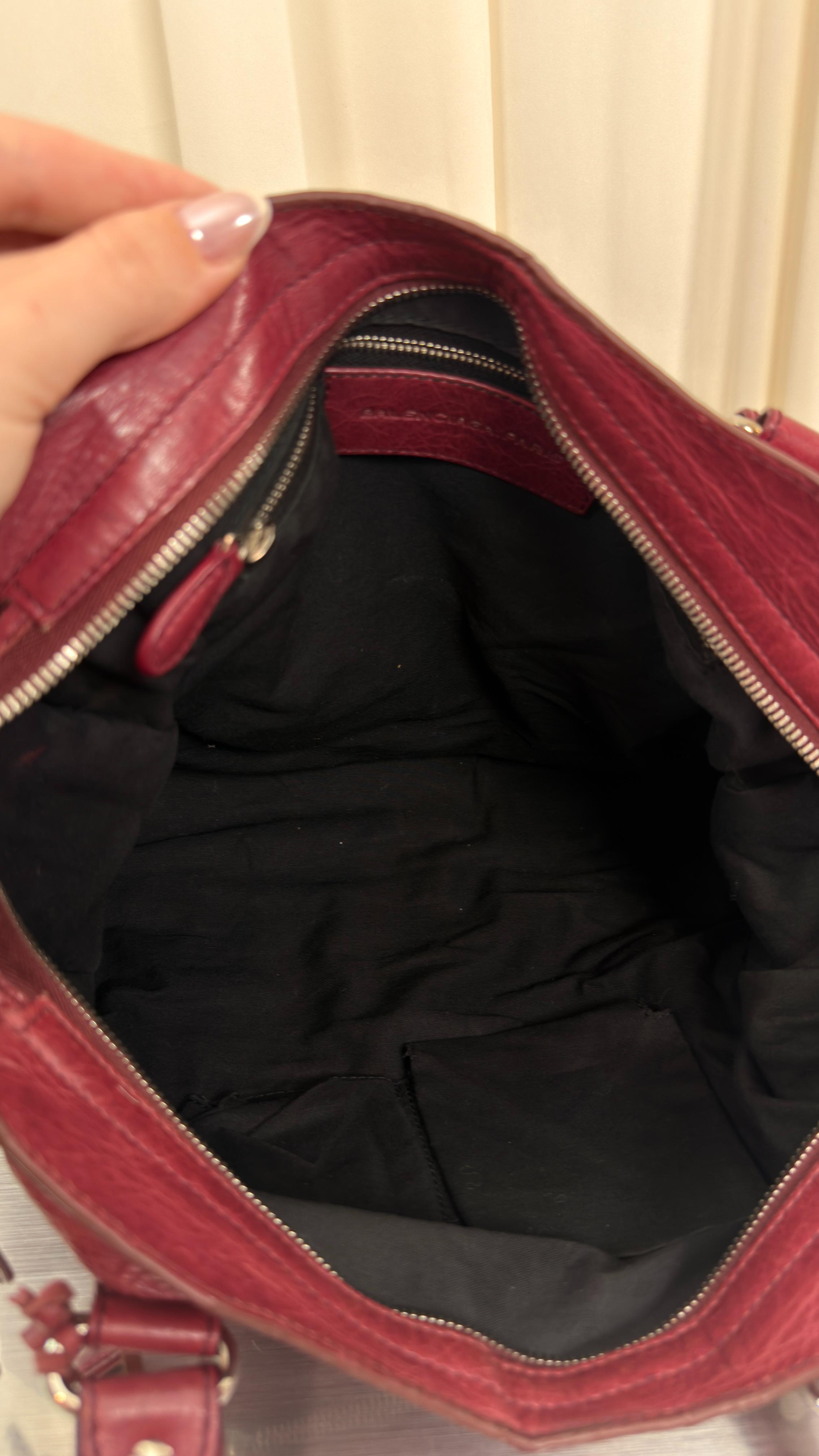 Balenciaga Burgundy City Bag