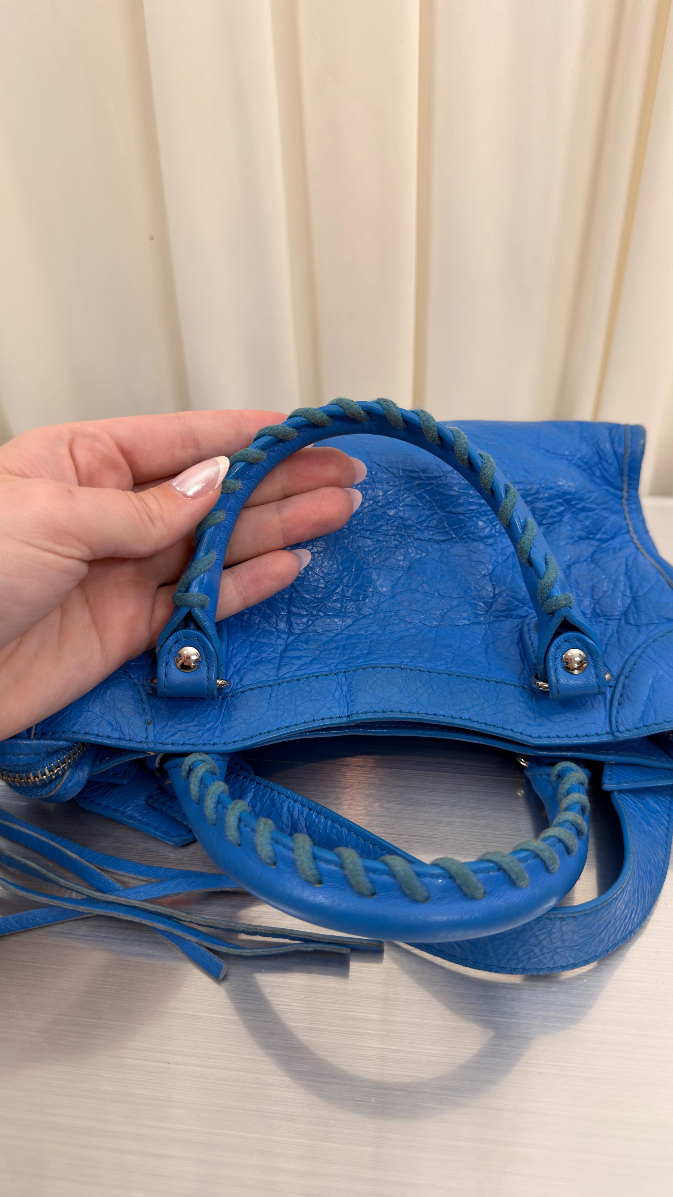 Balenciaga Blue Mini City Bag