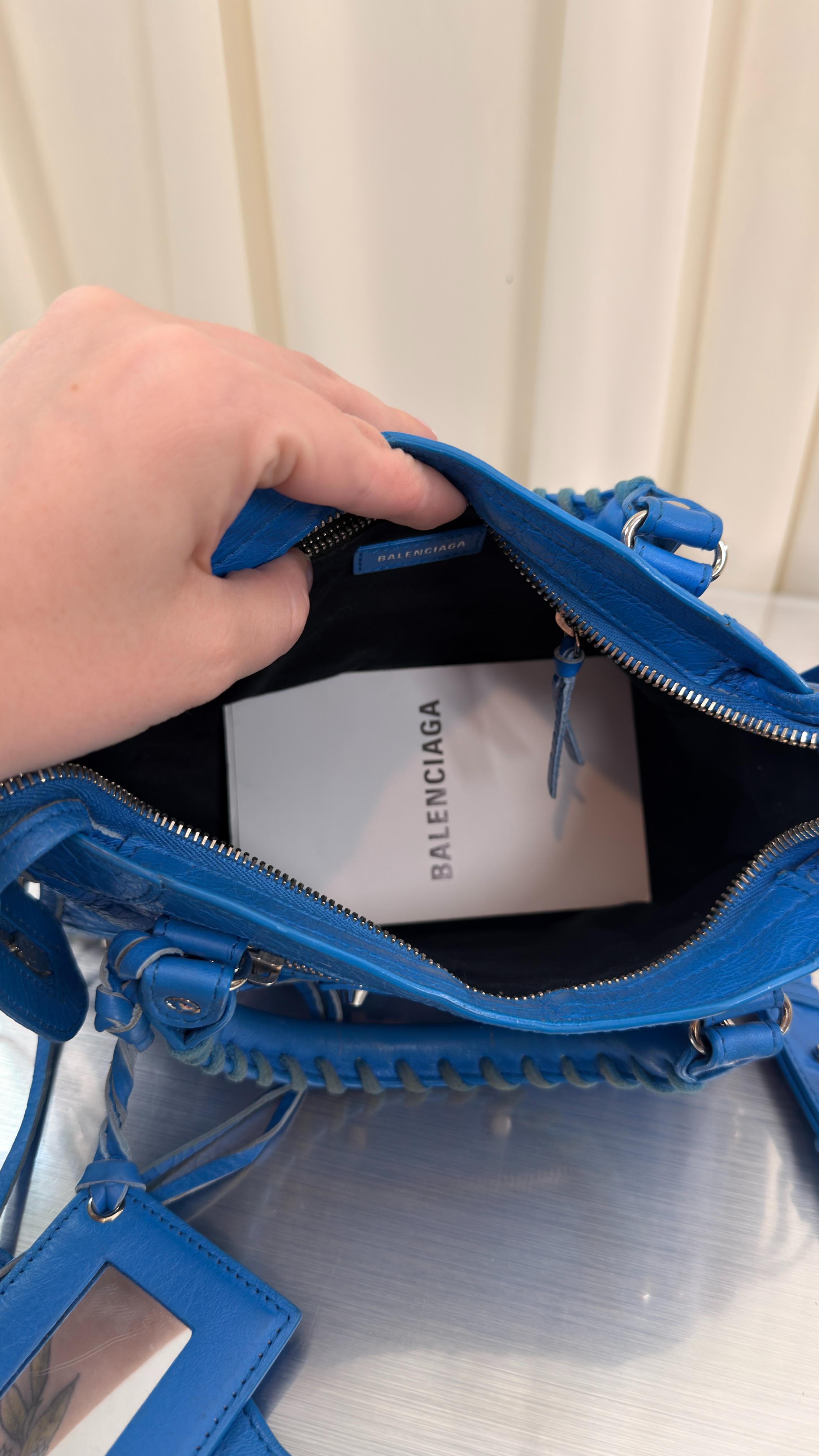 Balenciaga Blue Mini City Bag