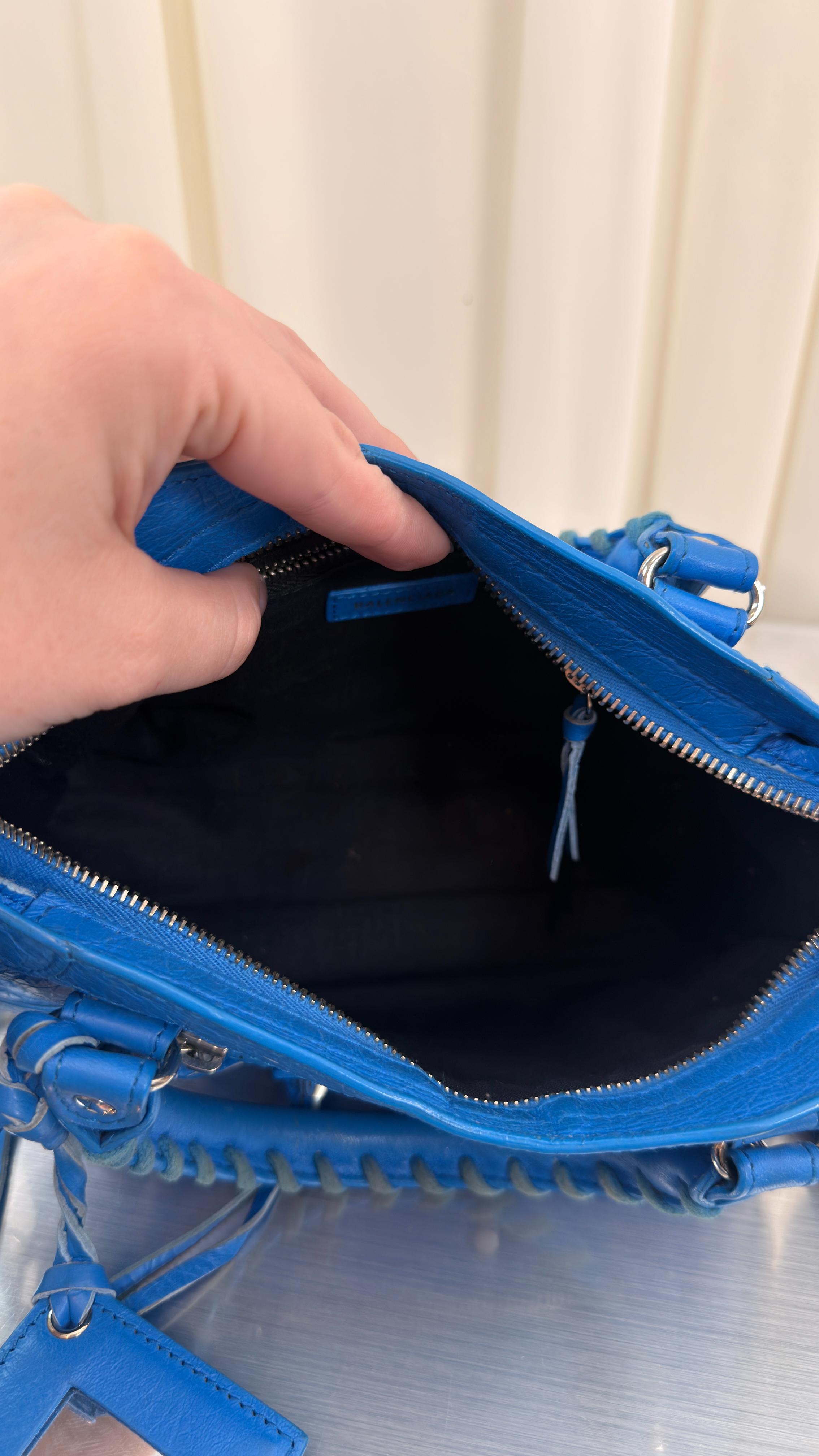 Balenciaga Blue Mini City Bag