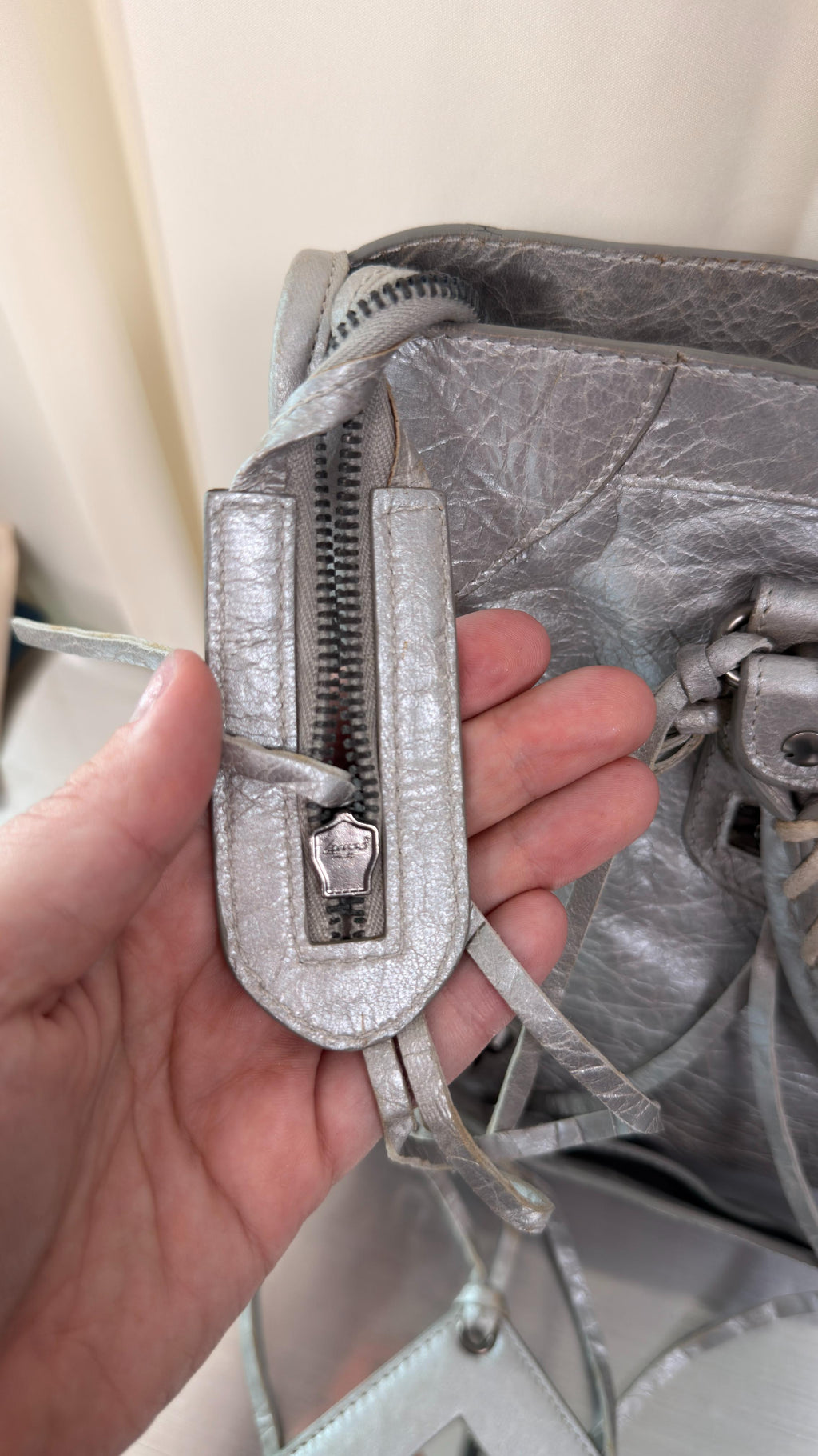 Balenciaga Silver City Bag