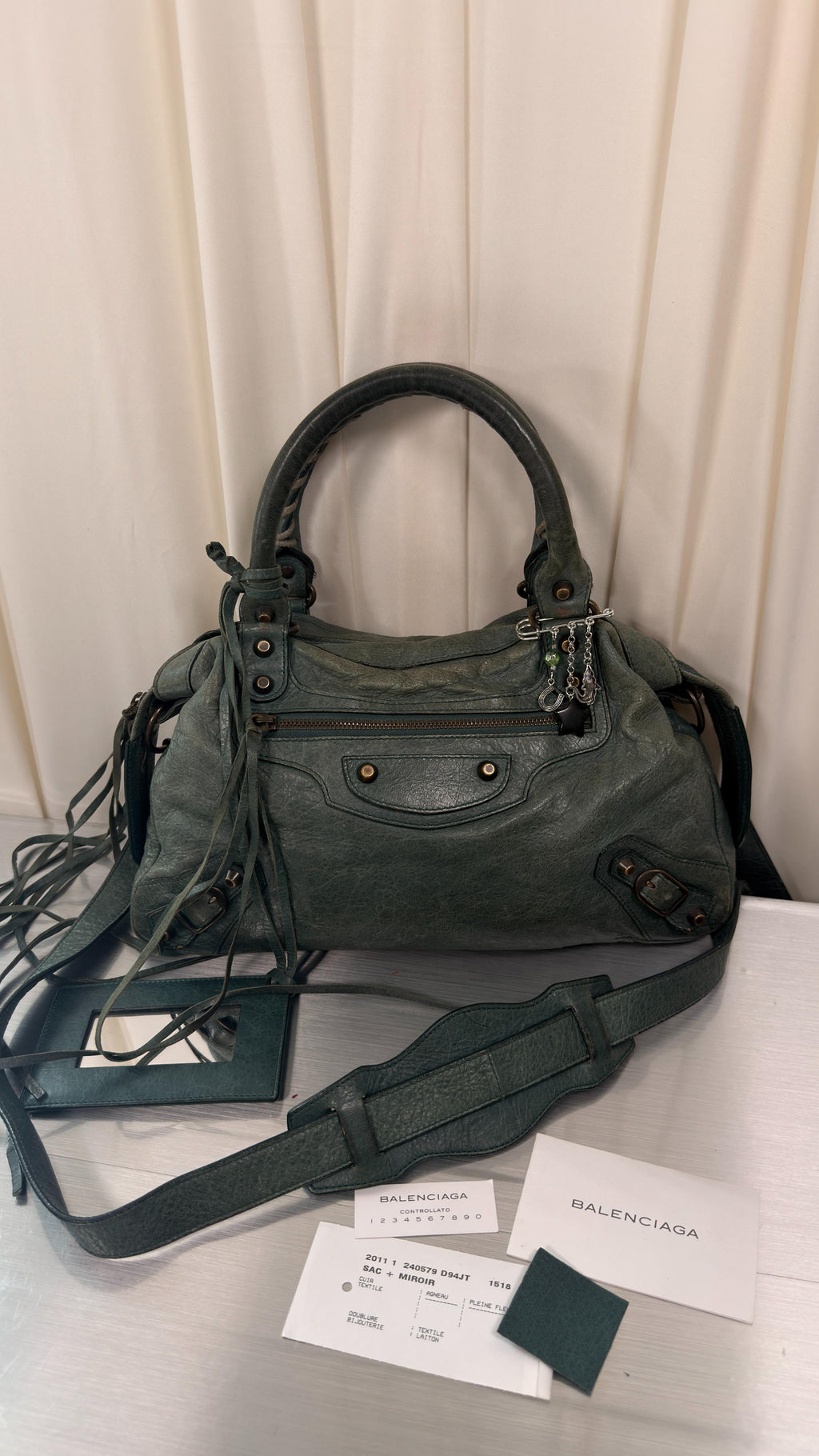 Balenciaga Green-Blue Town Bag