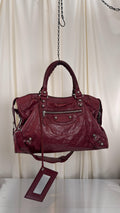 Balenciaga Burgundy City Bag