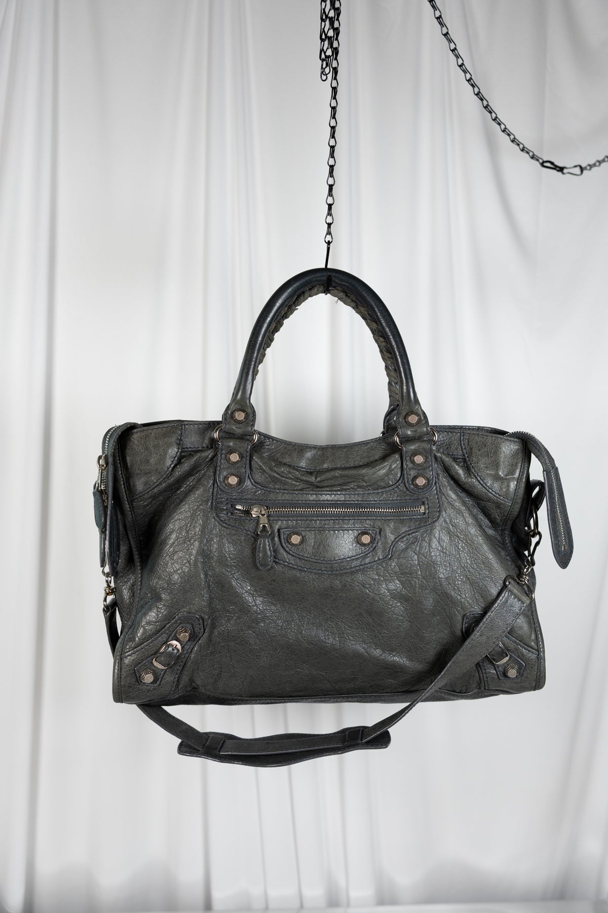 Balenciaga Gray Medium City Bag