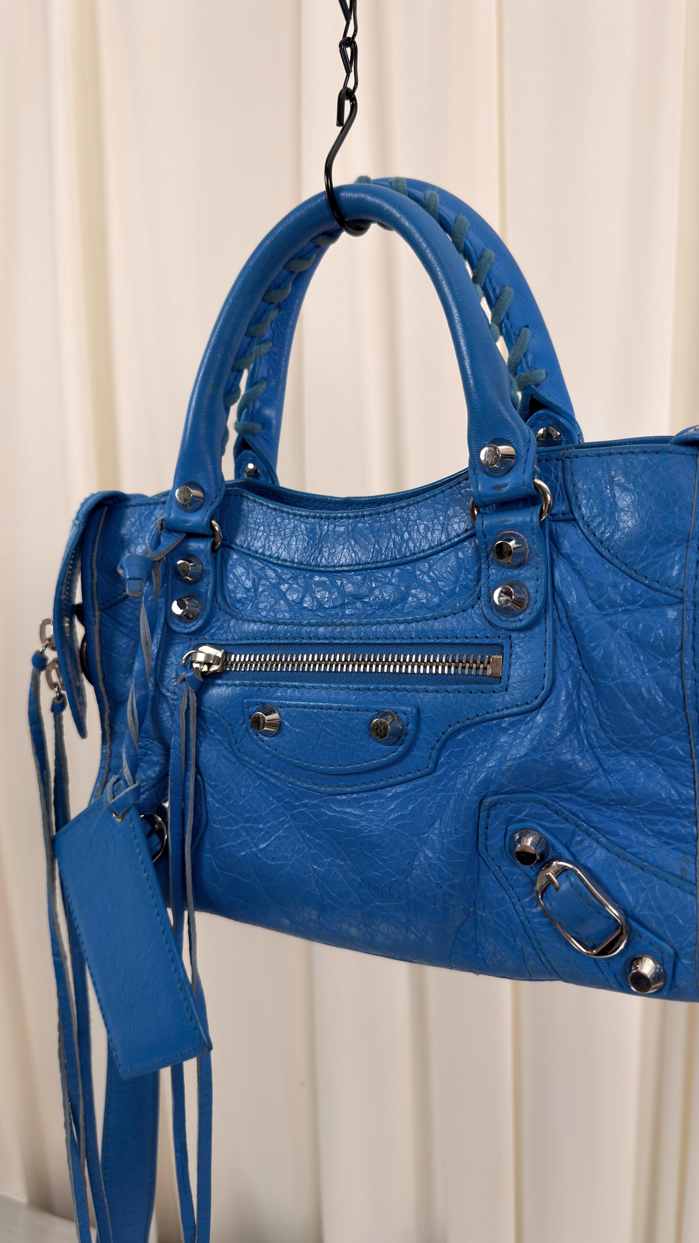 Balenciaga Blue Mini City Bag