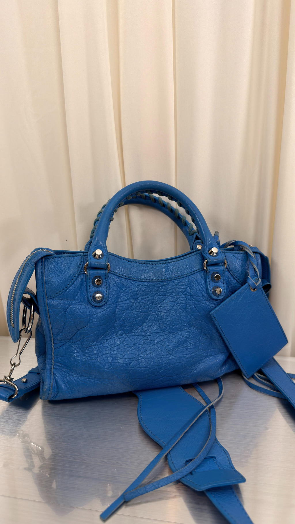 Balenciaga Blue Mini City Bag