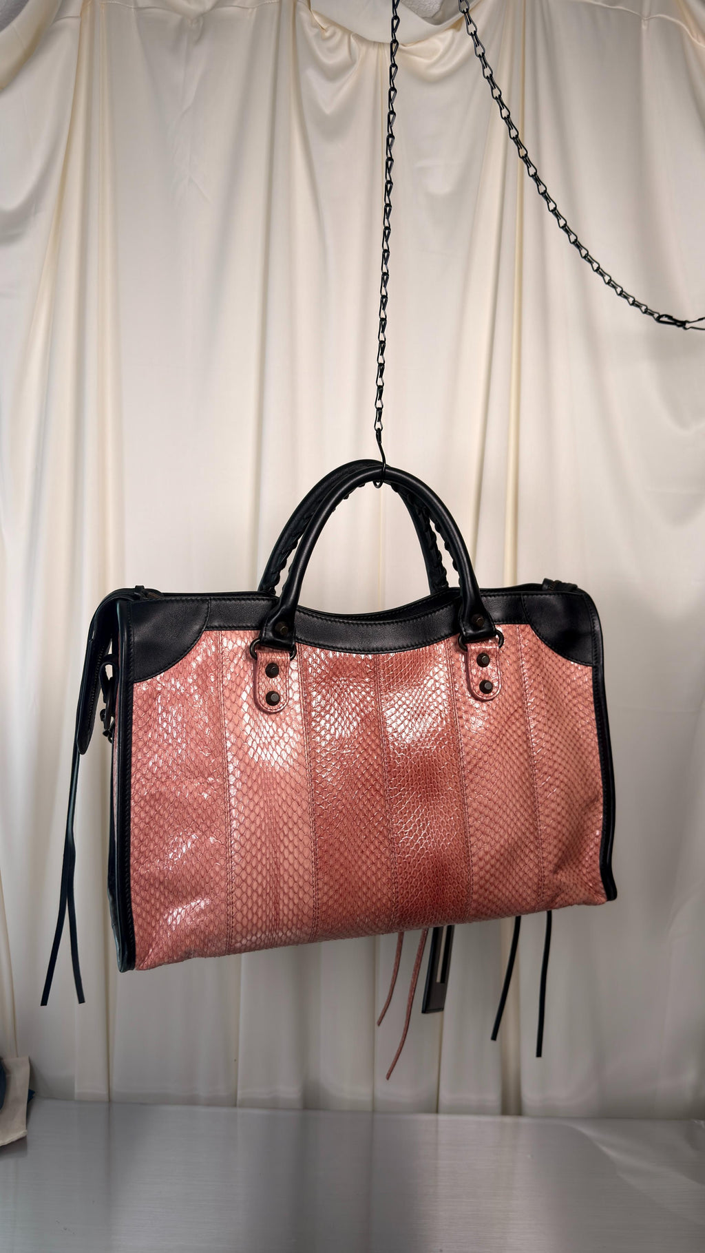 Balenciaga Rare Pink Python City Bag