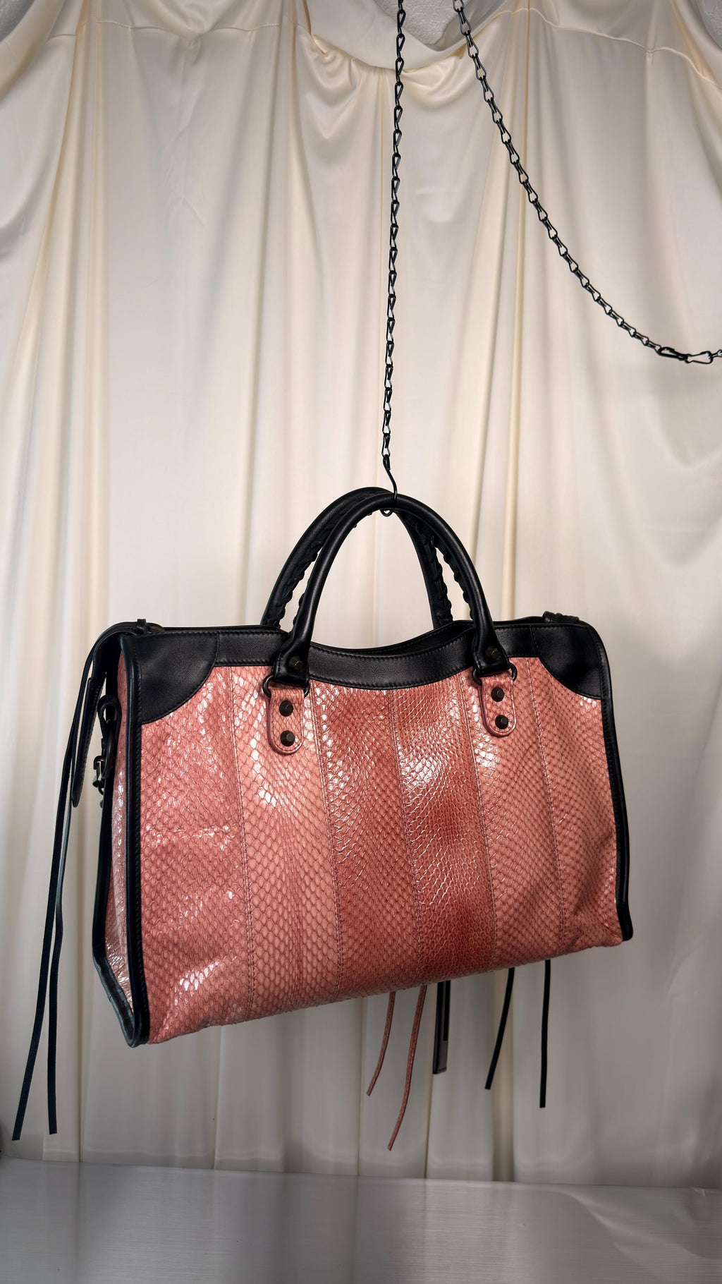 Balenciaga Rare Pink Python City Bag