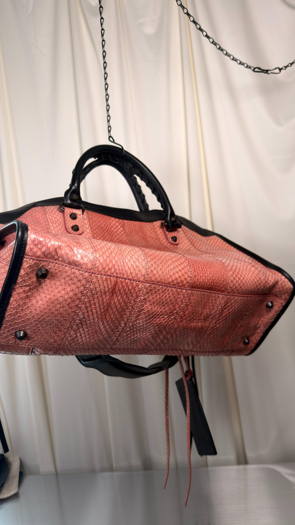 Balenciaga Rare Pink Python City Bag