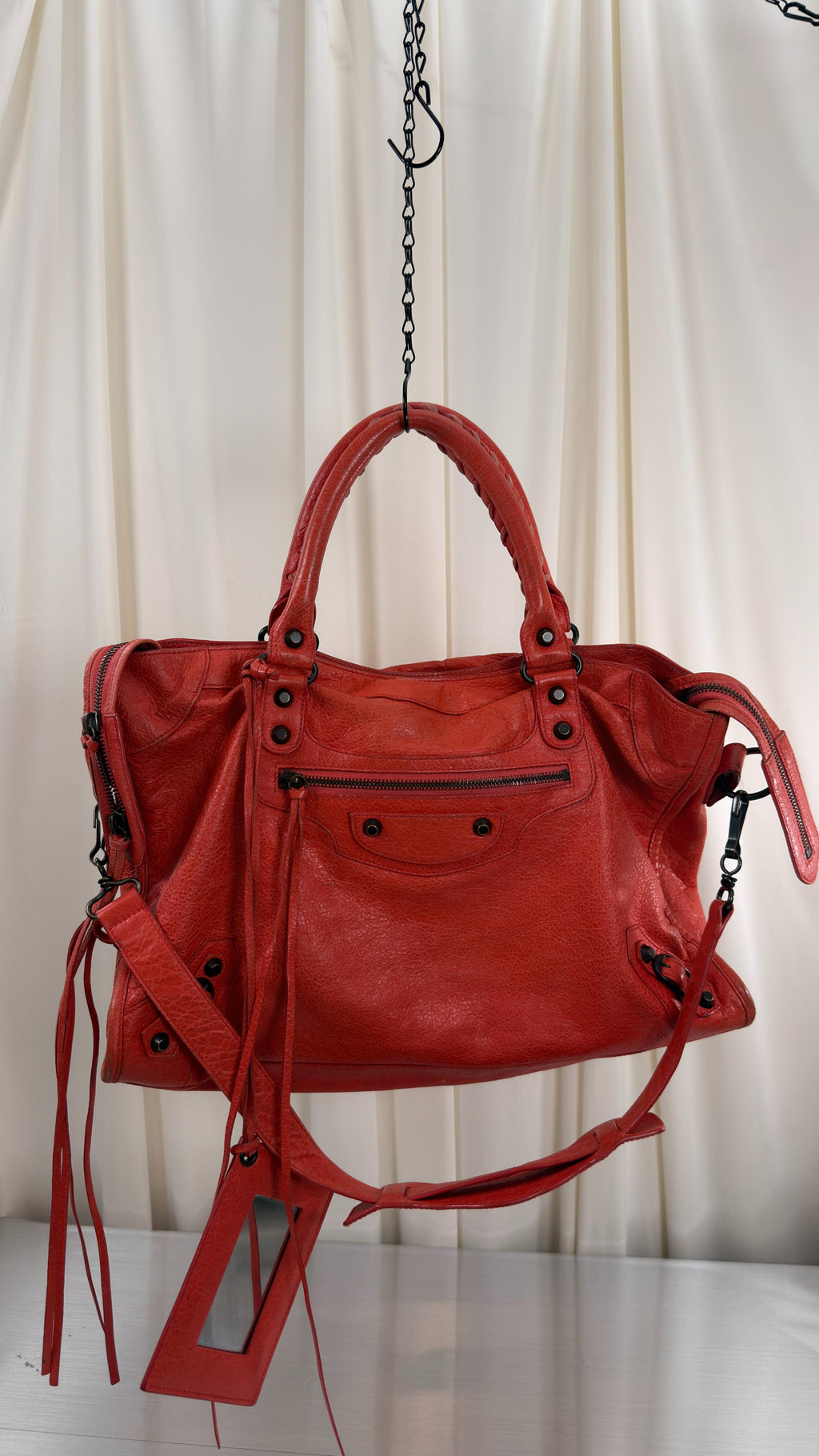 Balenciaga Red-Orange City Bag