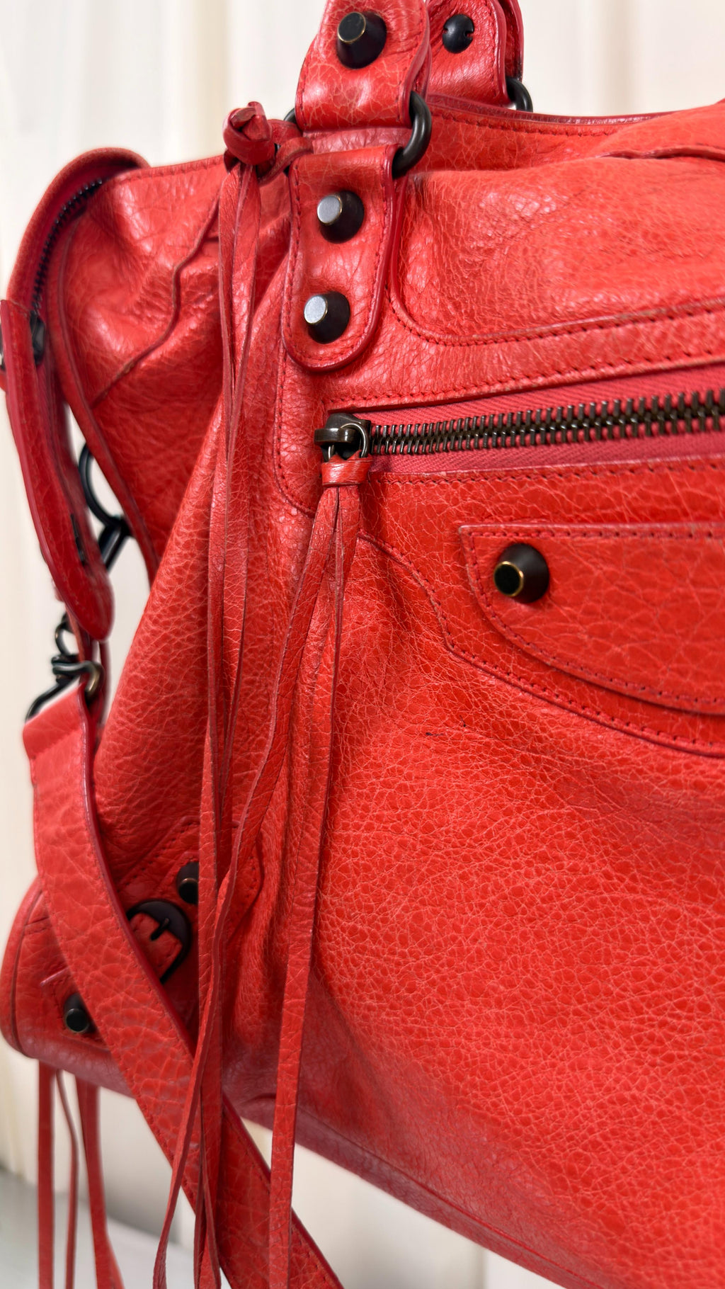 Balenciaga Red-Orange City Bag