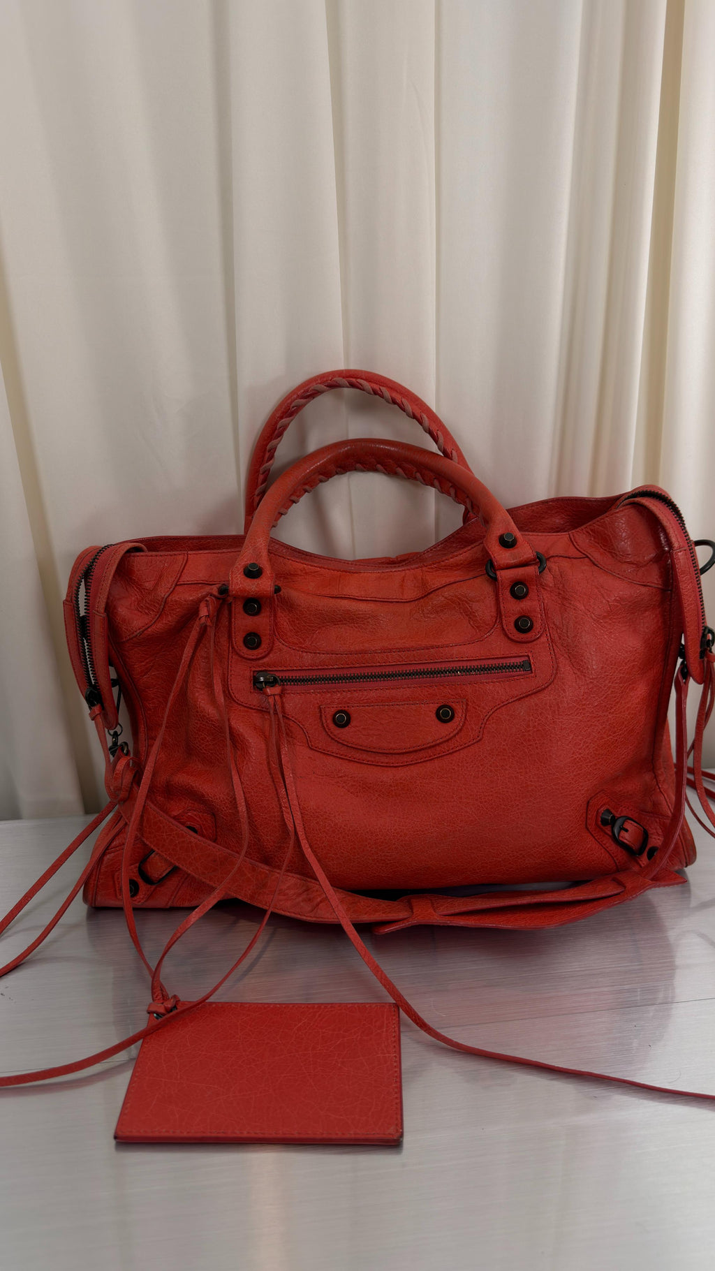 Balenciaga Red-Orange City Bag