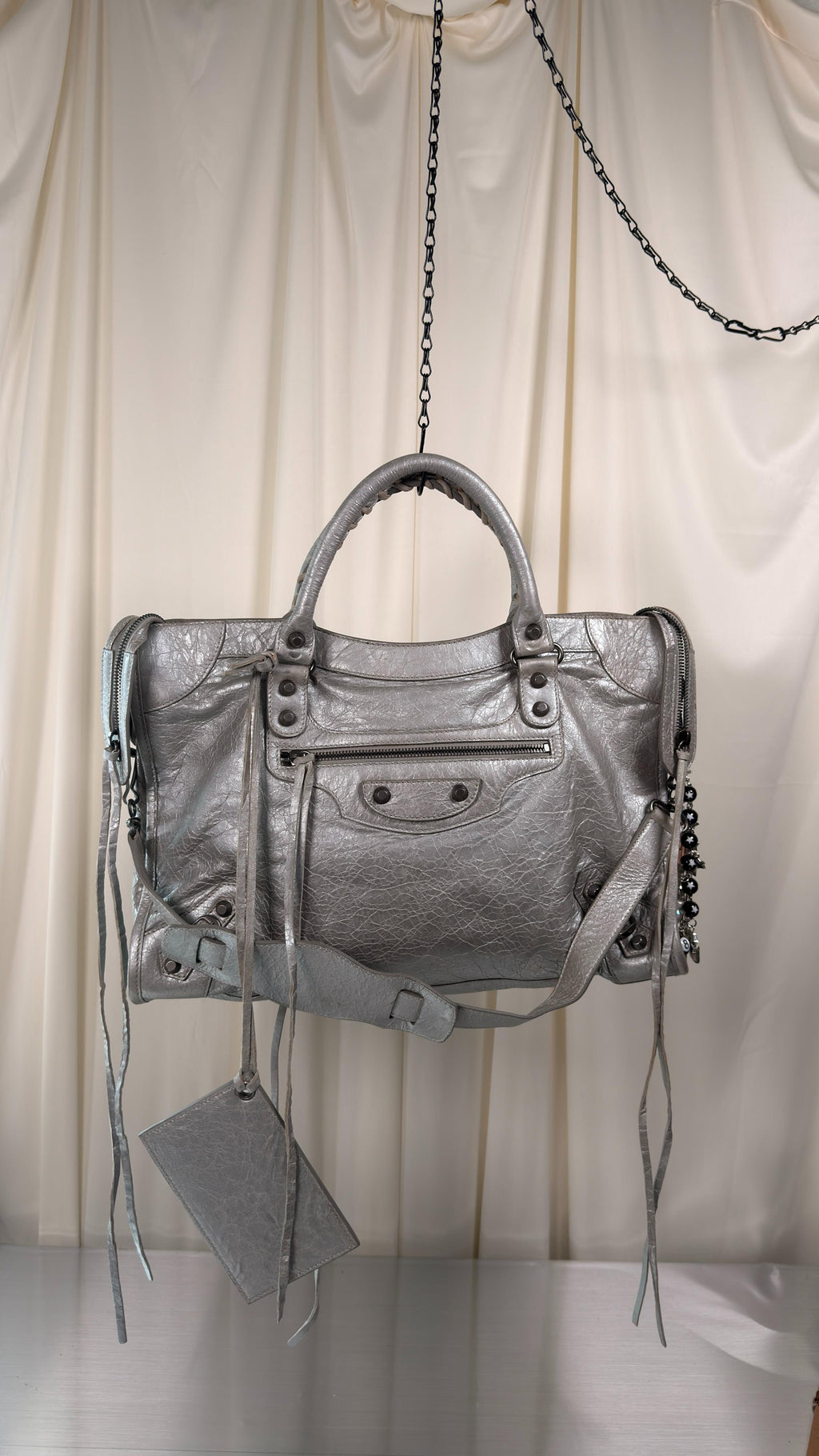 Balenciaga Silver City Bag