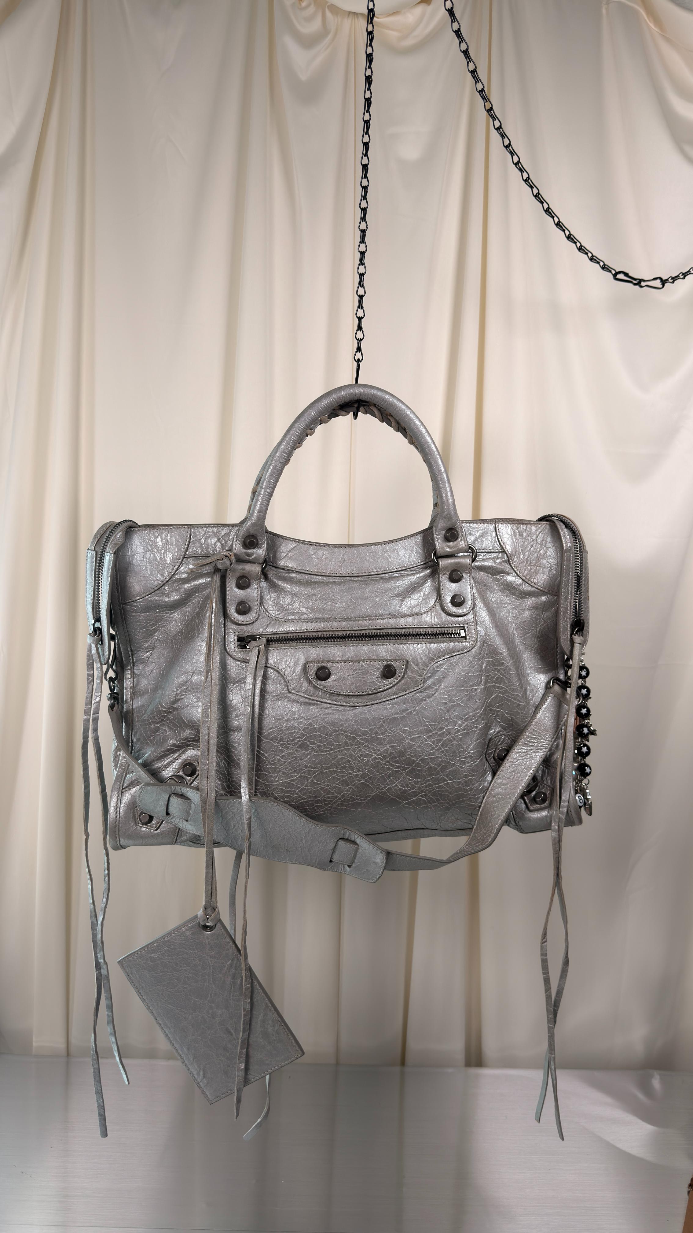 Balenciaga Silver City Bag