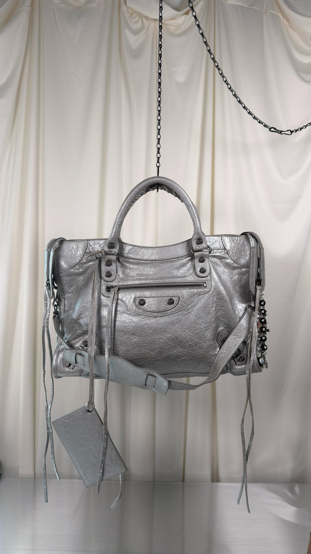 Balenciaga Silver City Bag
