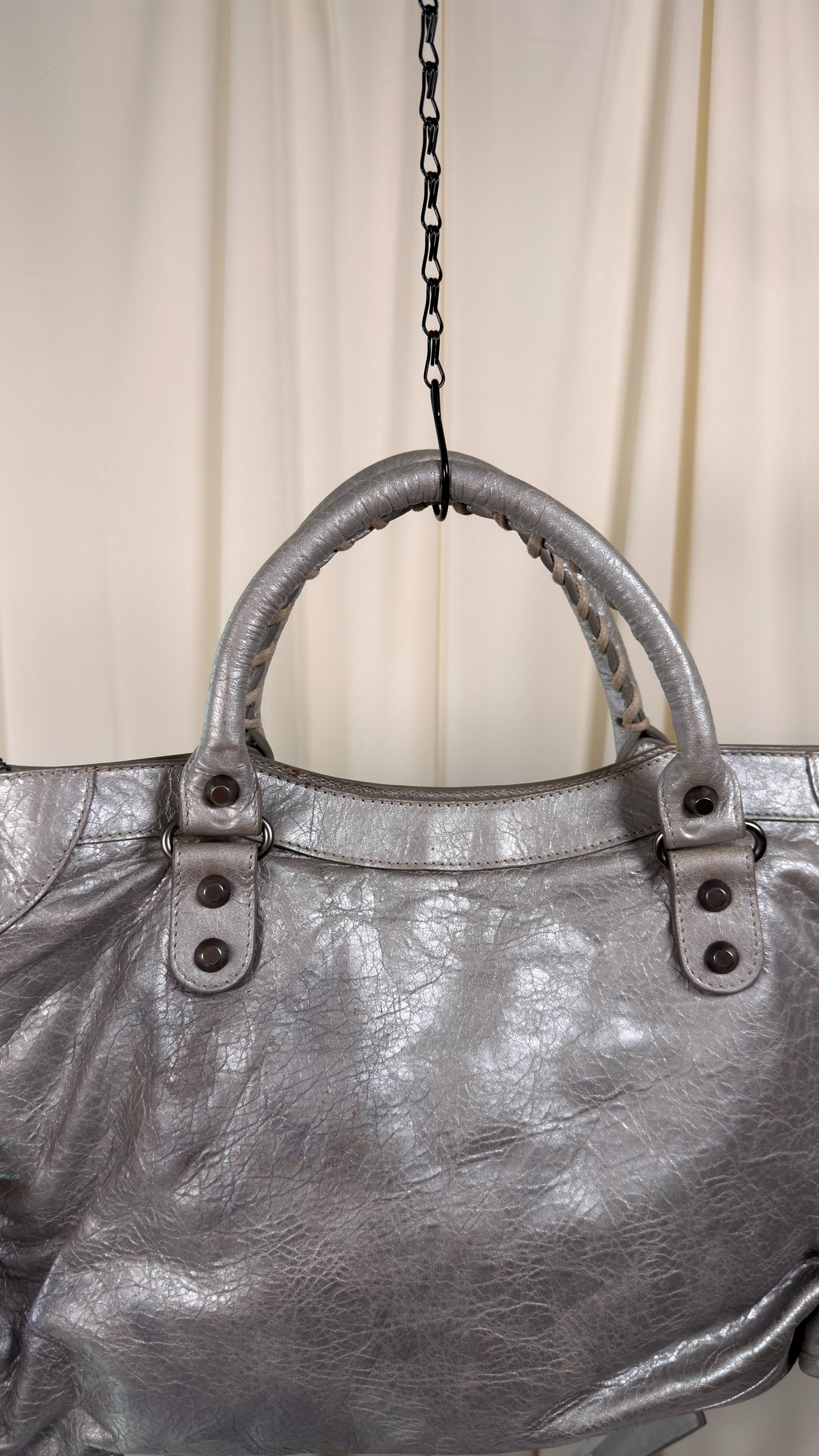 Balenciaga Silver City Bag