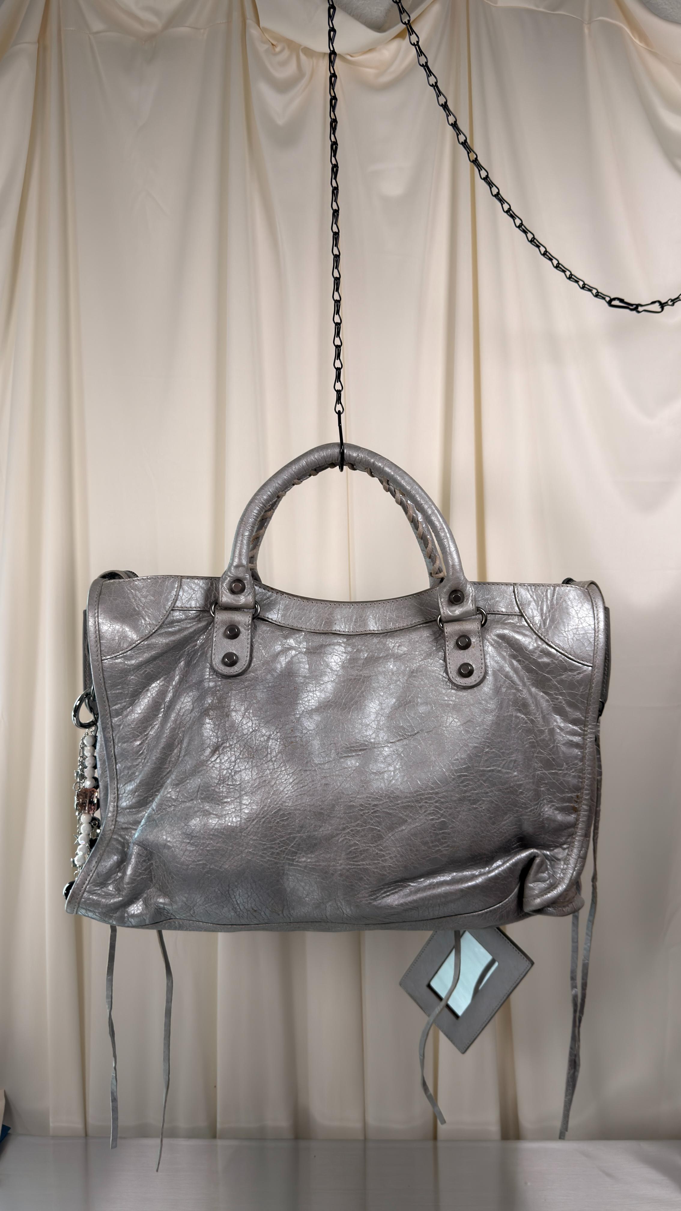Balenciaga Silver City Bag