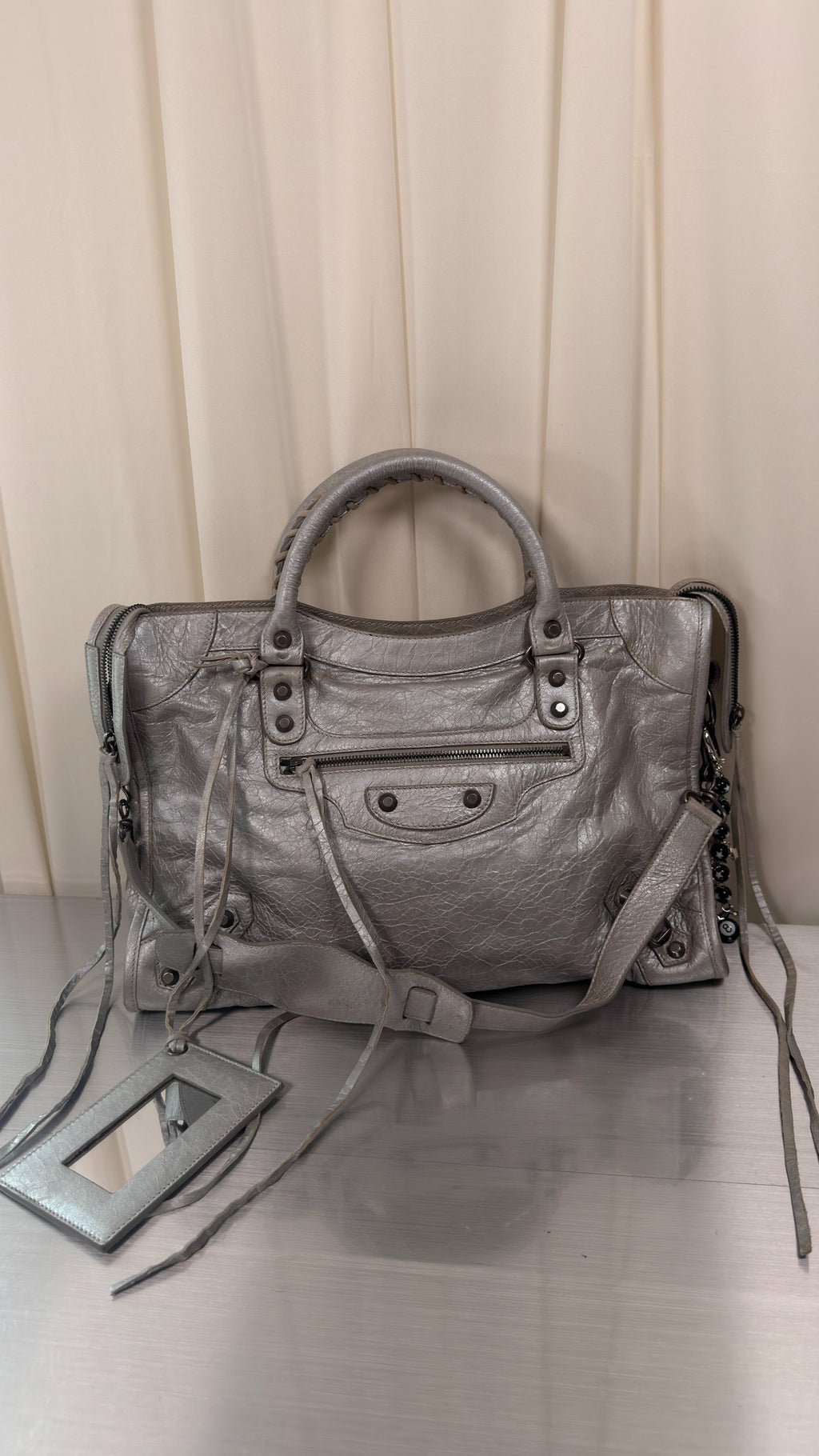 Balenciaga Silver City Bag