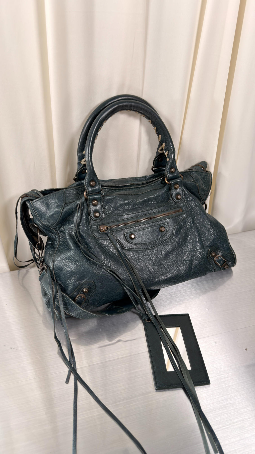 Balenciaga Dark Teal City Bag