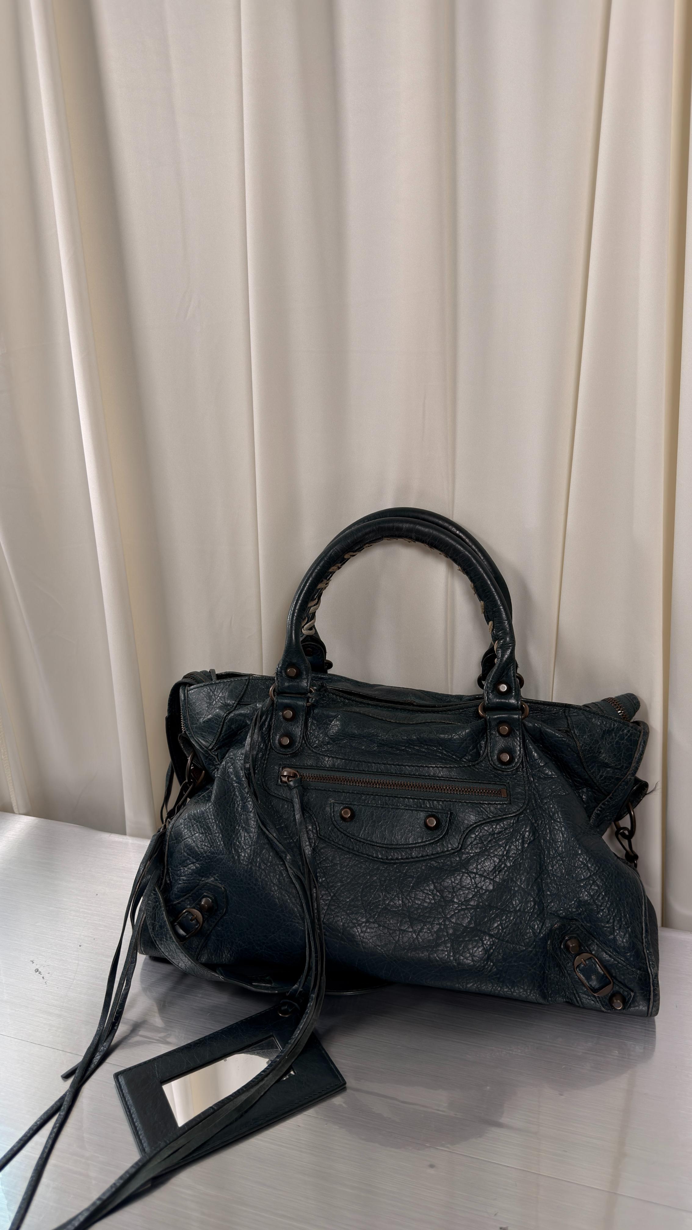 Balenciaga Dark Teal City Bag