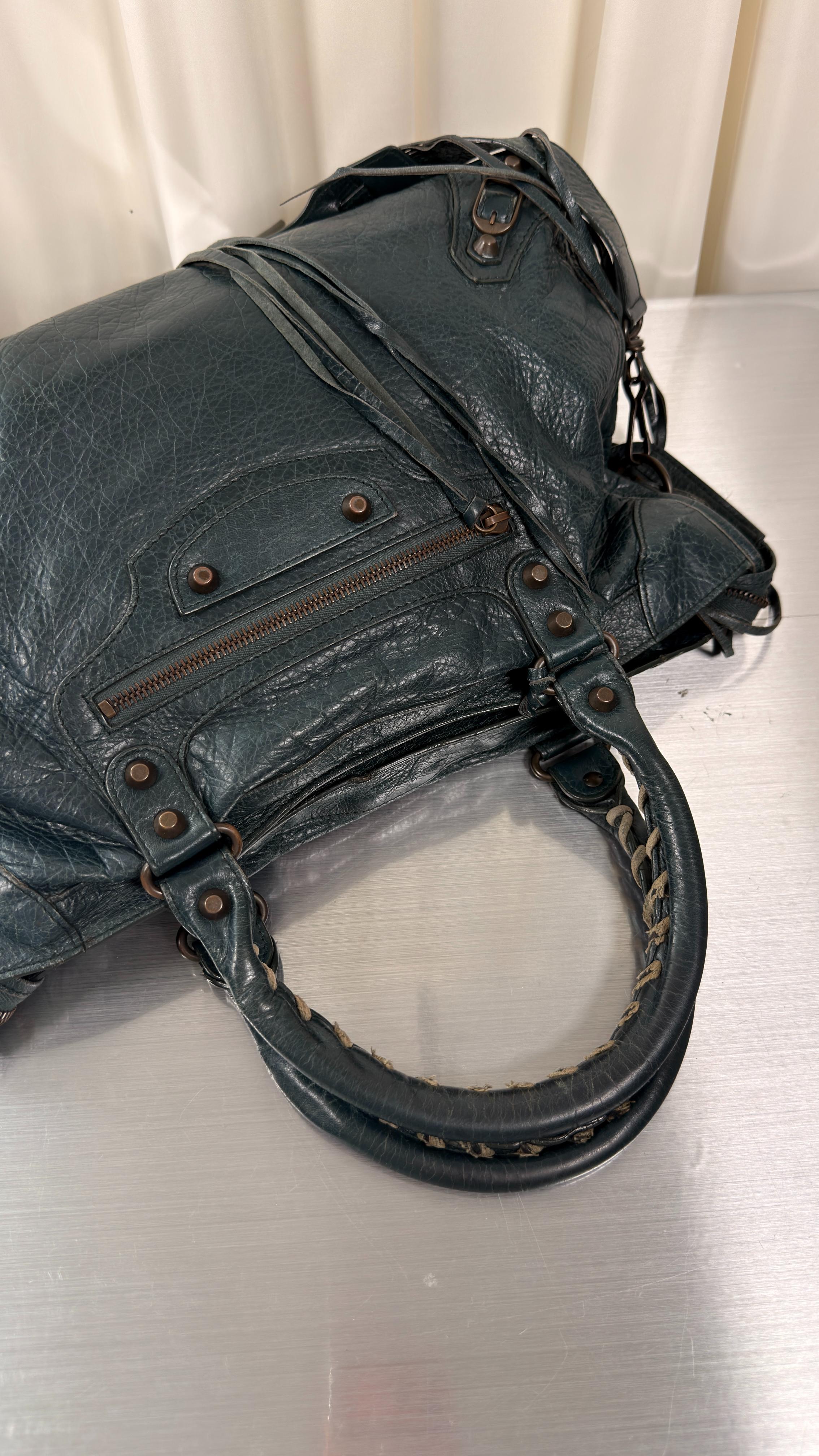 Balenciaga Dark Teal City Bag