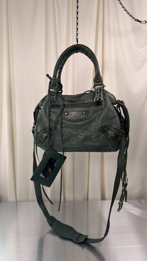 Balenciaga Green-Blue Town Bag