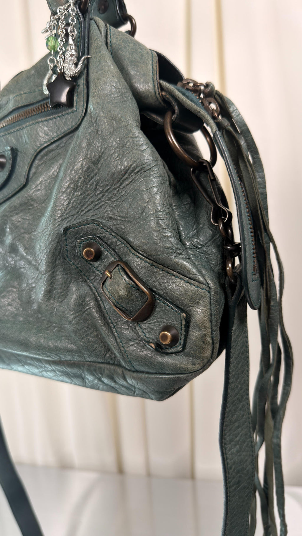 Balenciaga Green-Blue Town Bag