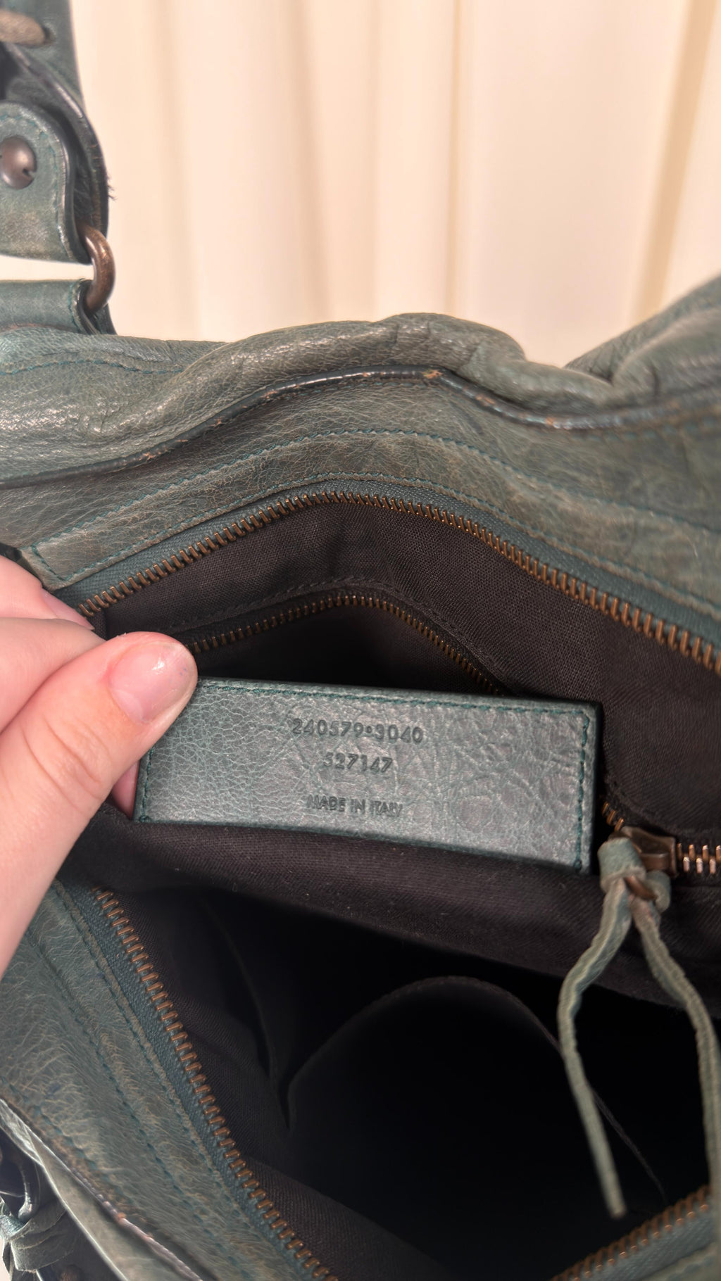 Balenciaga Green-Blue Town Bag