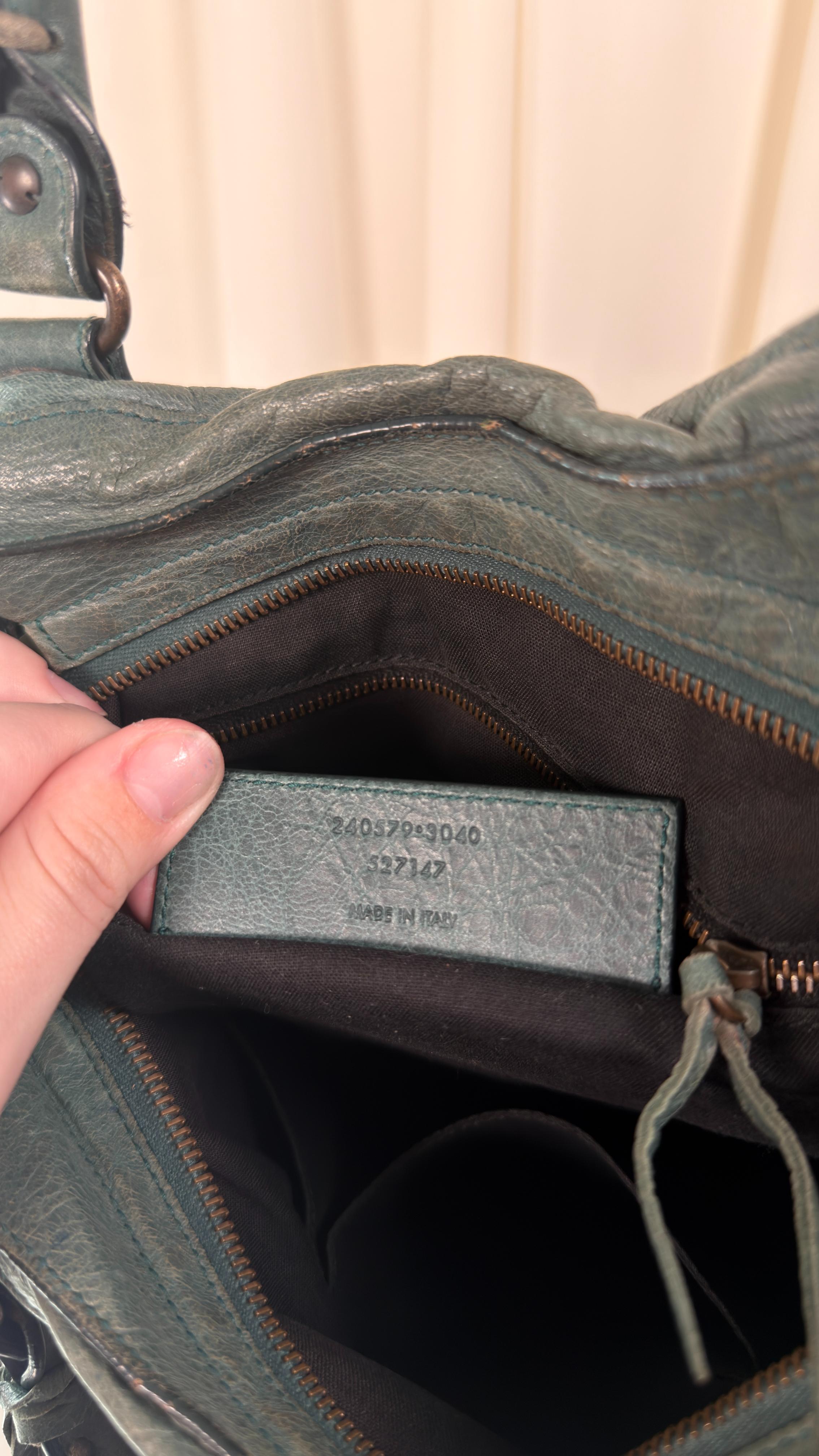 Balenciaga Green-Blue Town Bag