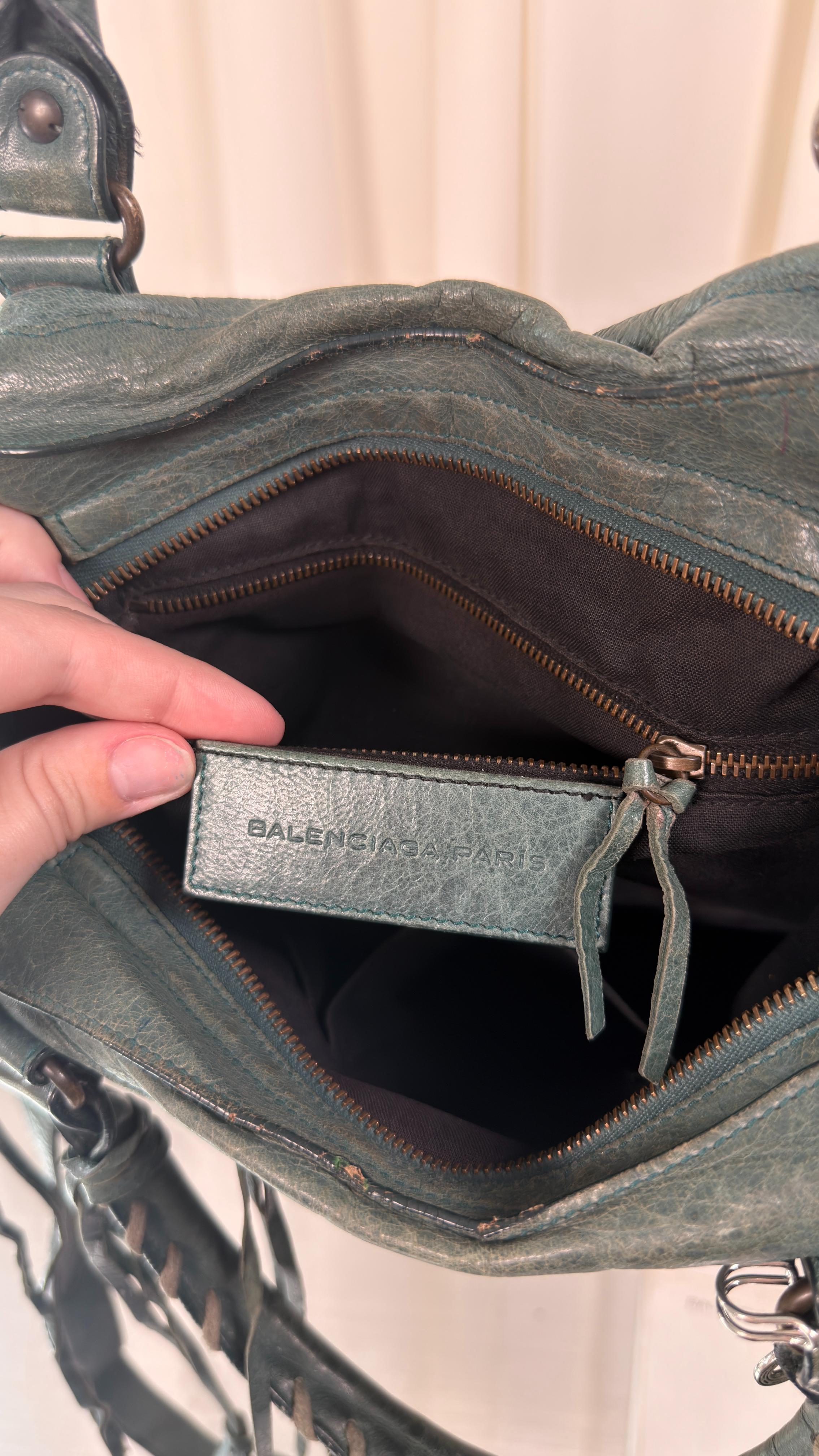 Balenciaga Green-Blue Town Bag