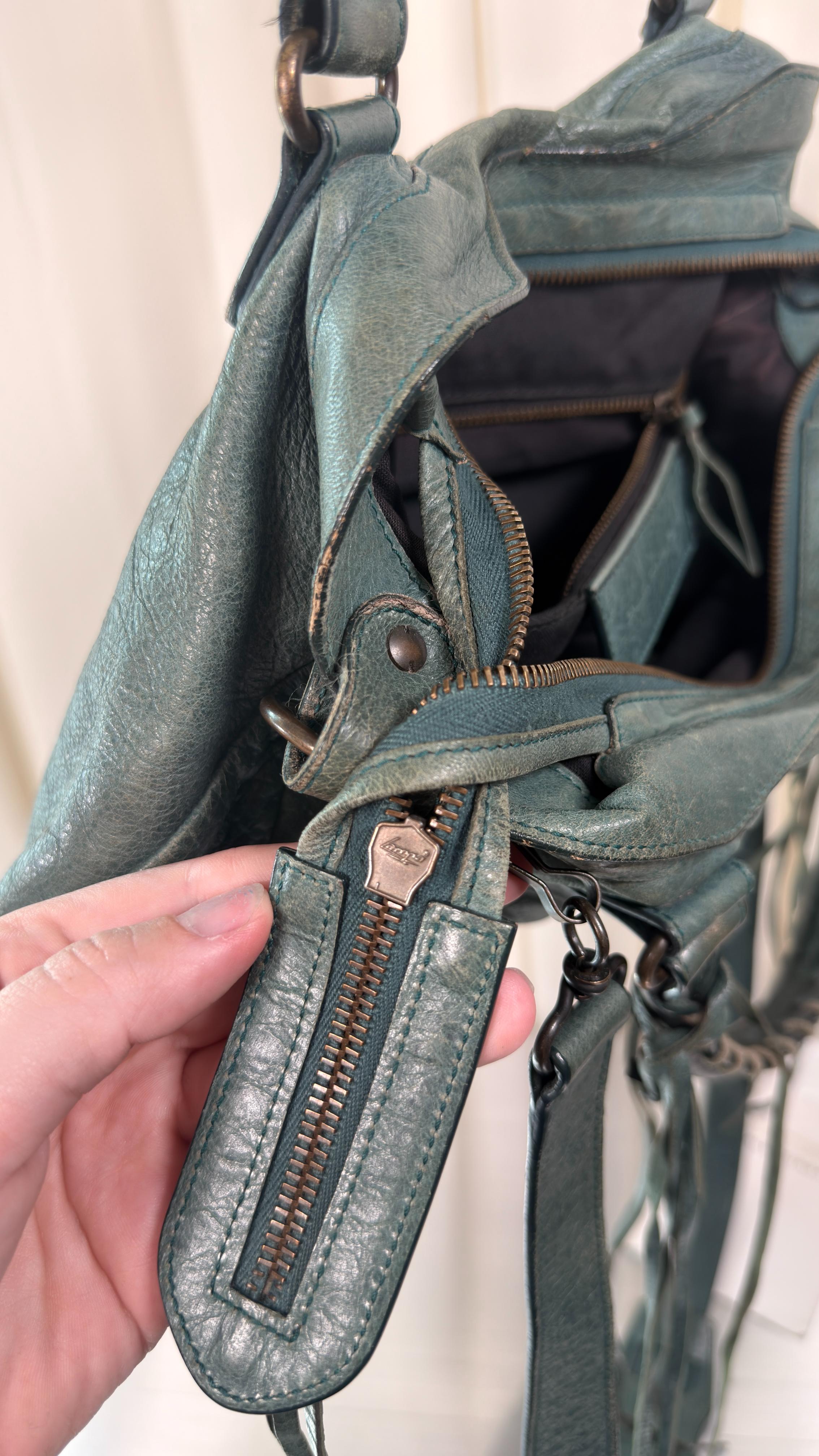 Balenciaga Green-Blue Town Bag