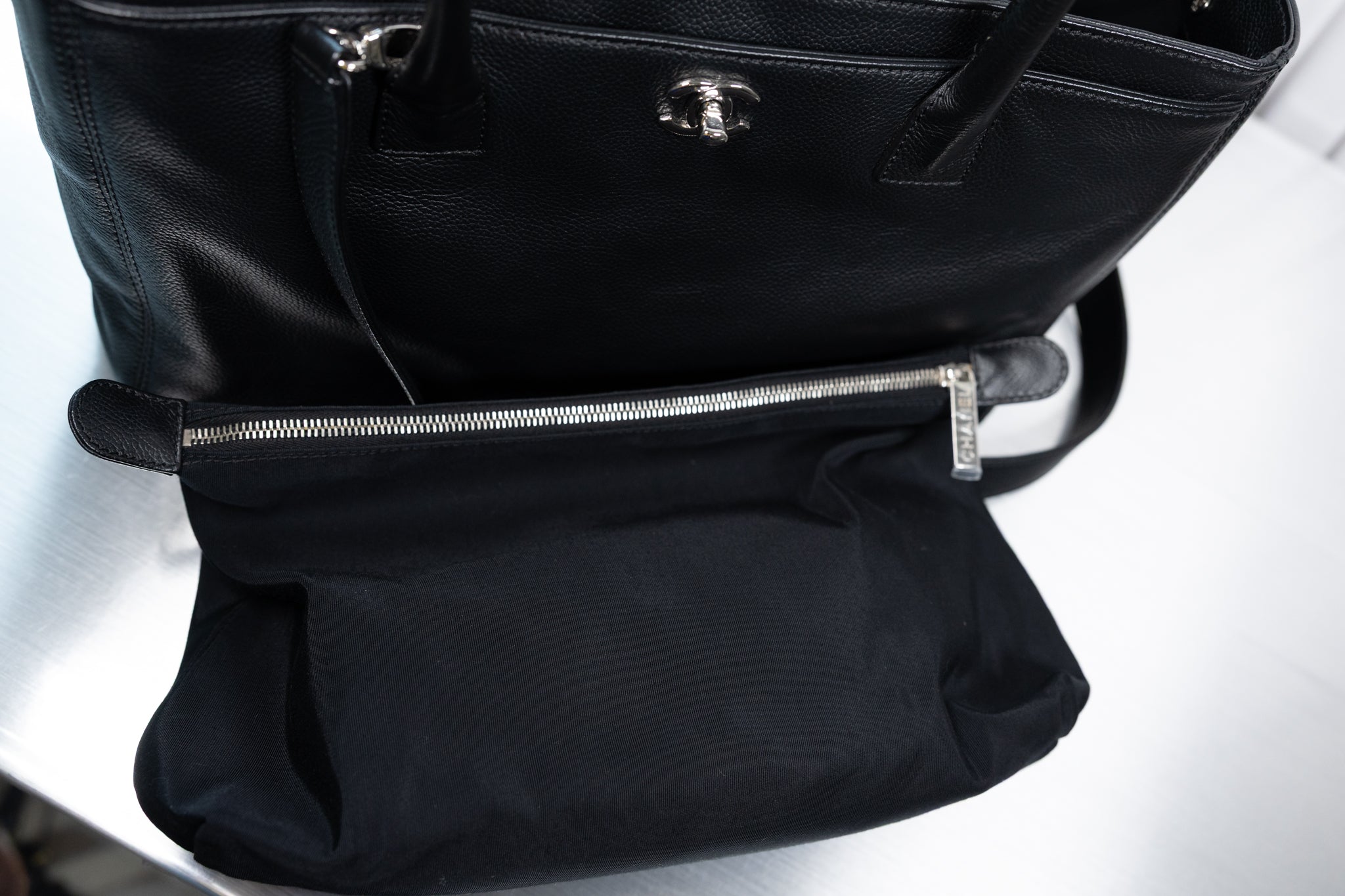 Chanel Black Cerf Tote